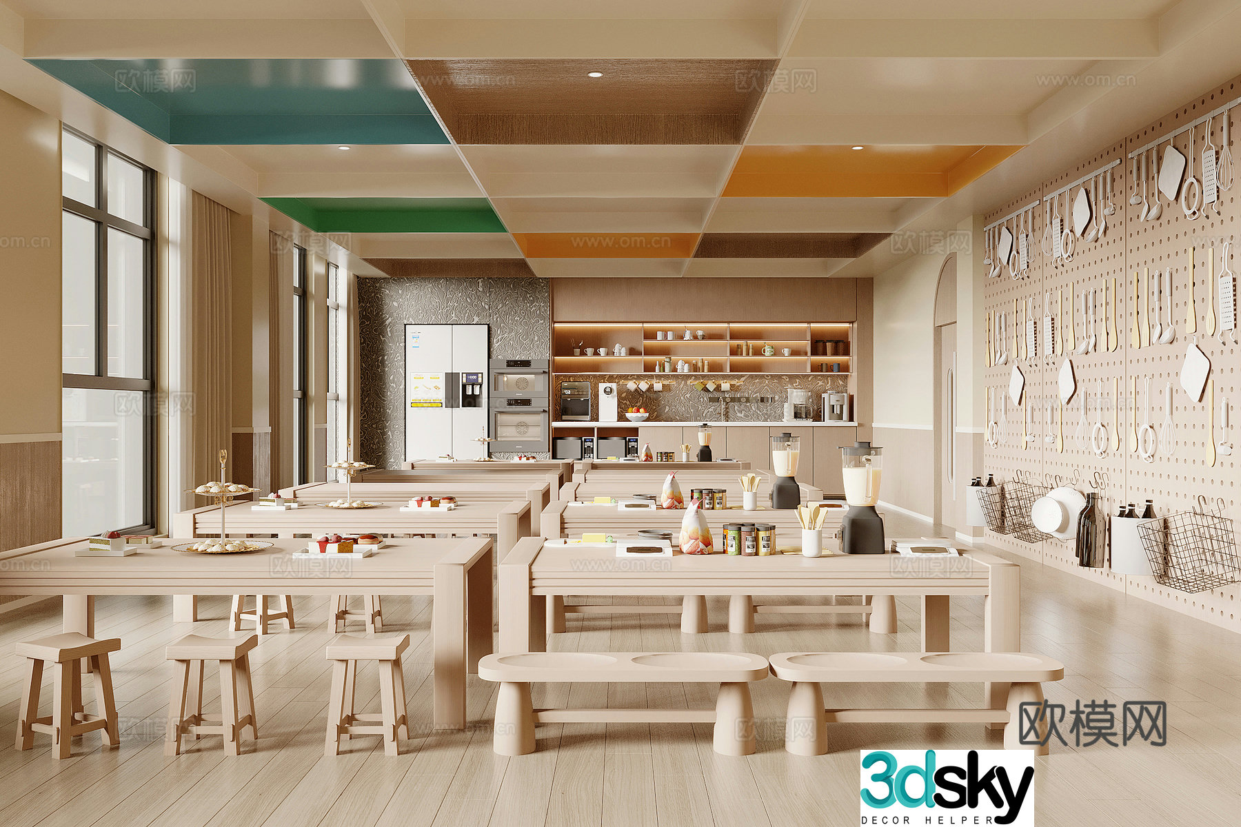 Modern Baking Classroom 3D Model
