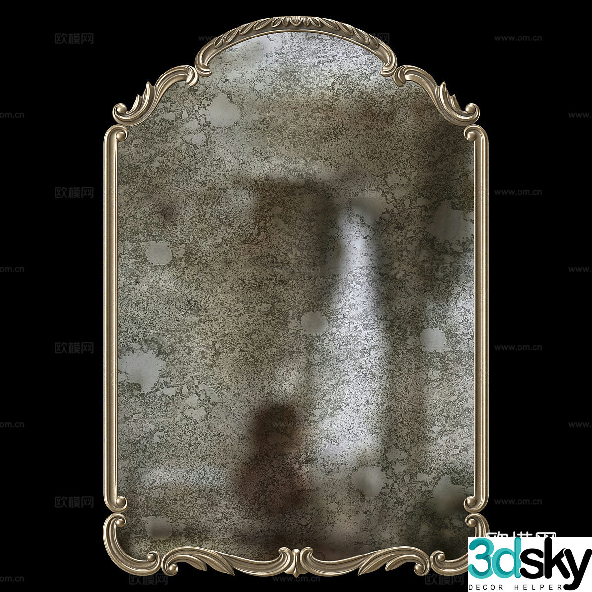 French decorative mirror 3d model