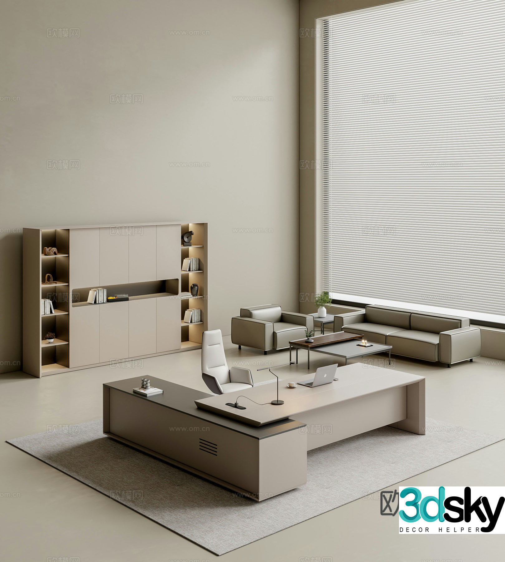 Modern office desk chair 3d model