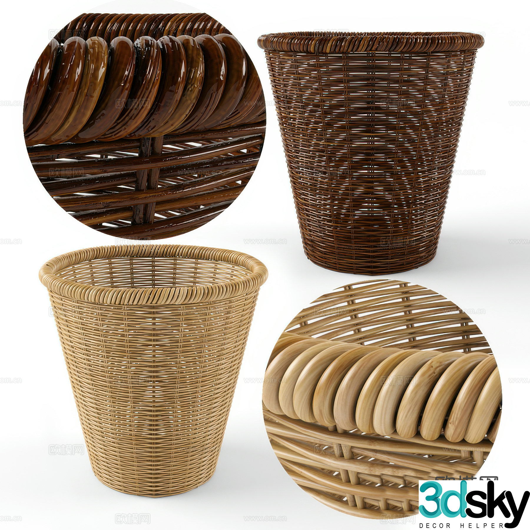 Laundry basket storage basket basket basket 3d model