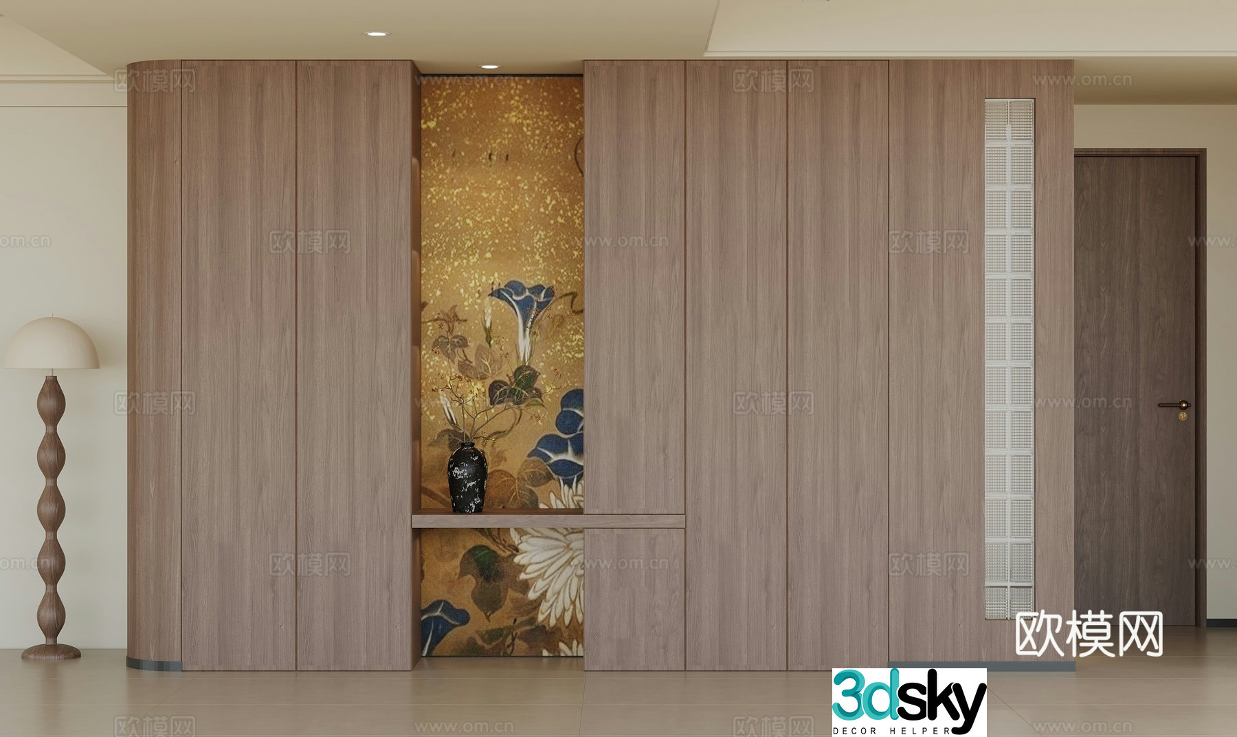 Middle-aged style entrance 3D model