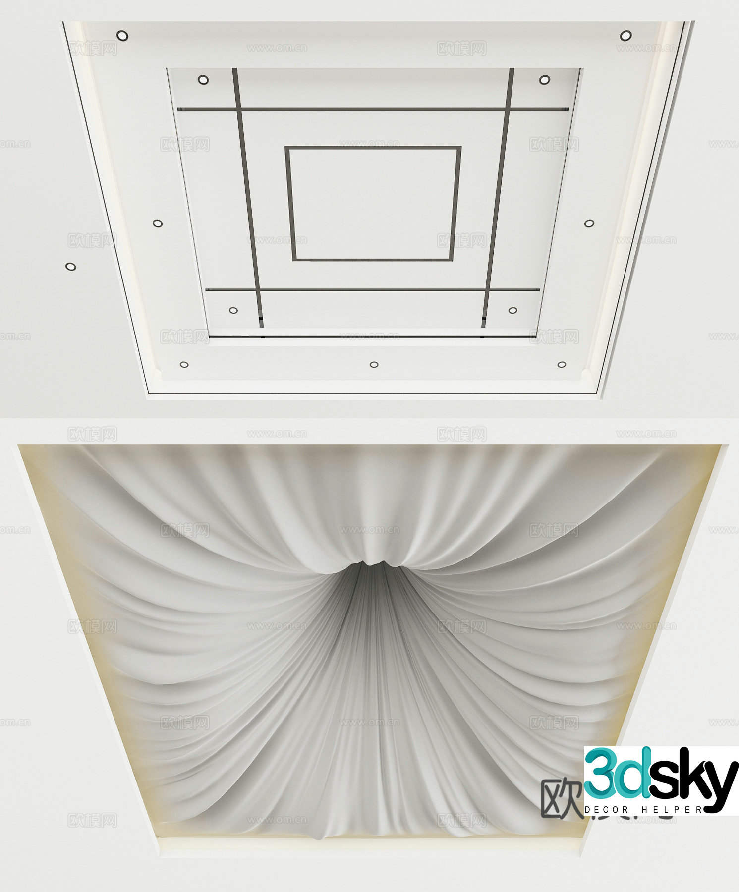 Modern ceiling 3d model