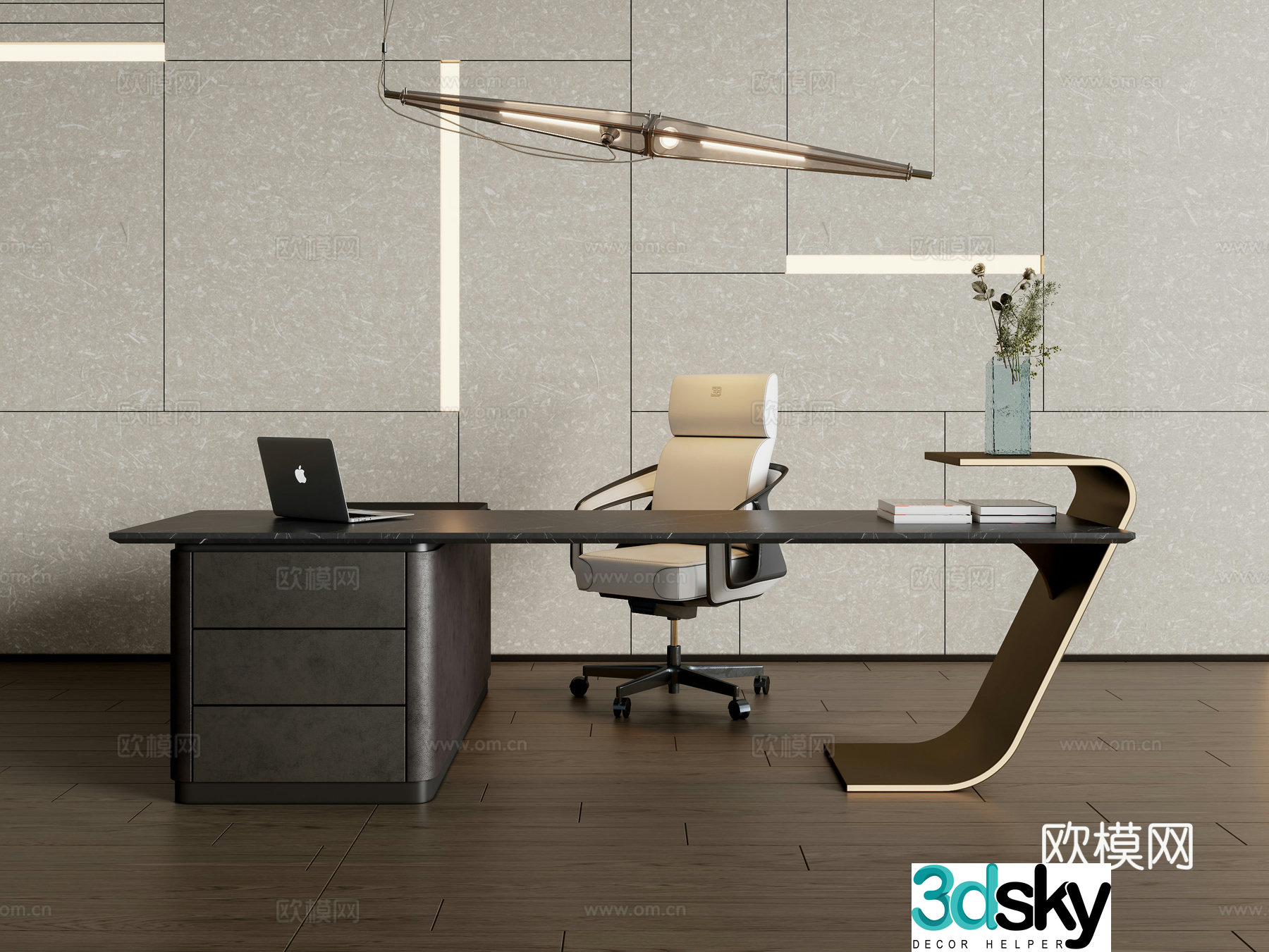 Modern office desk chair 3d model