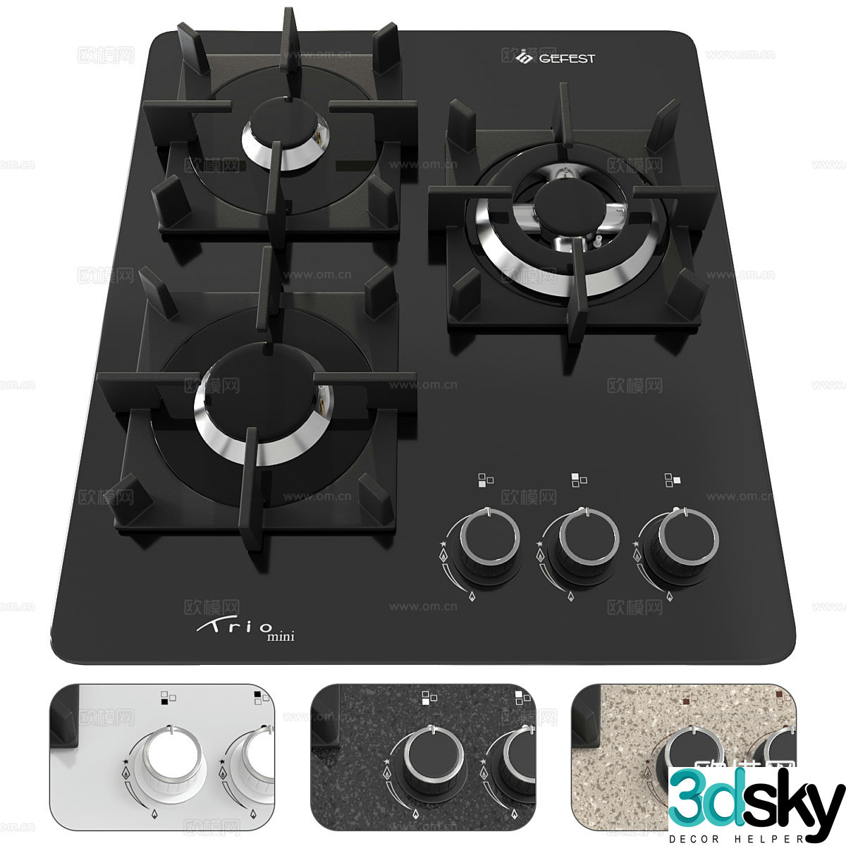 Gas stove 3D model