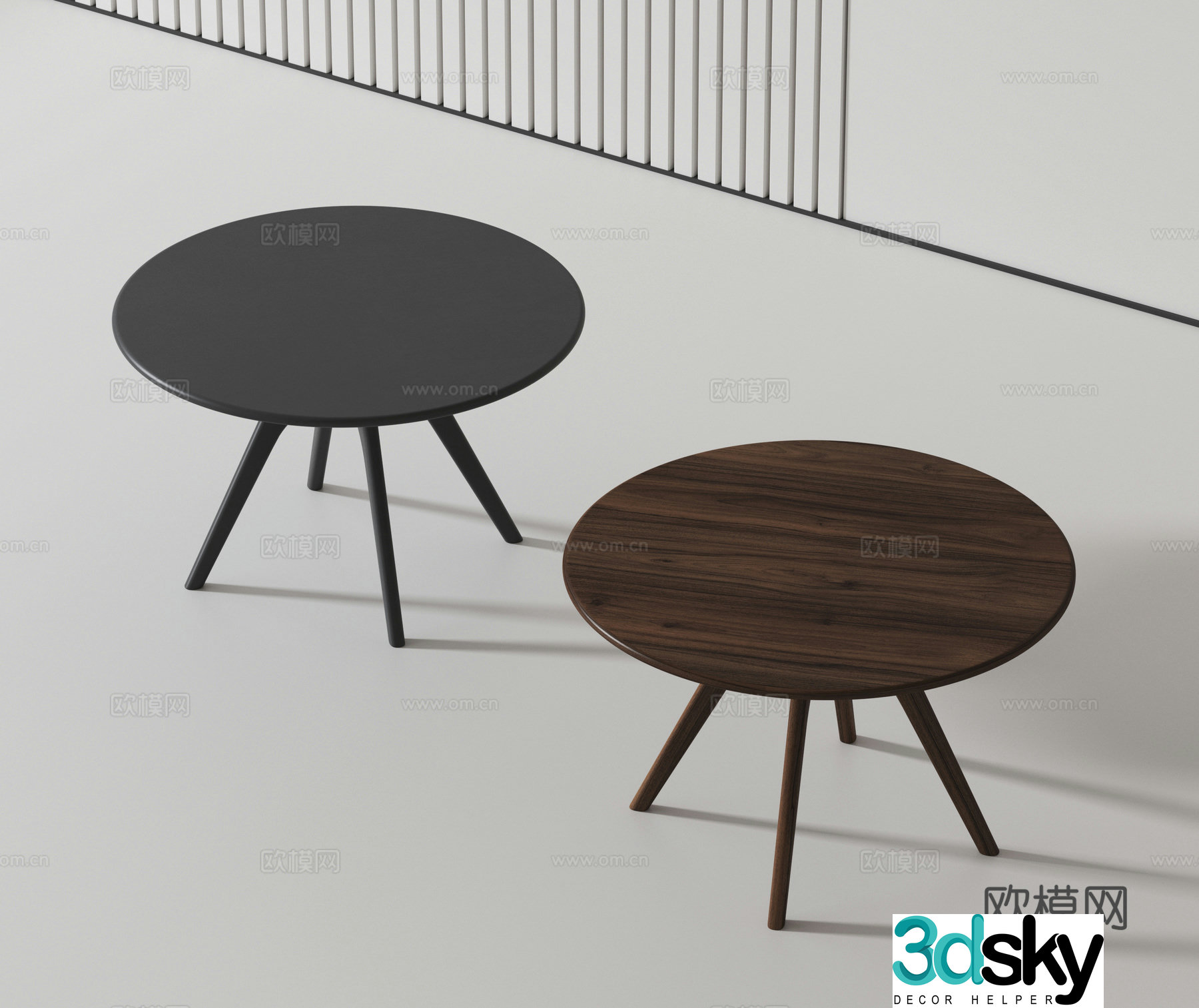 Modern dining table 3d model