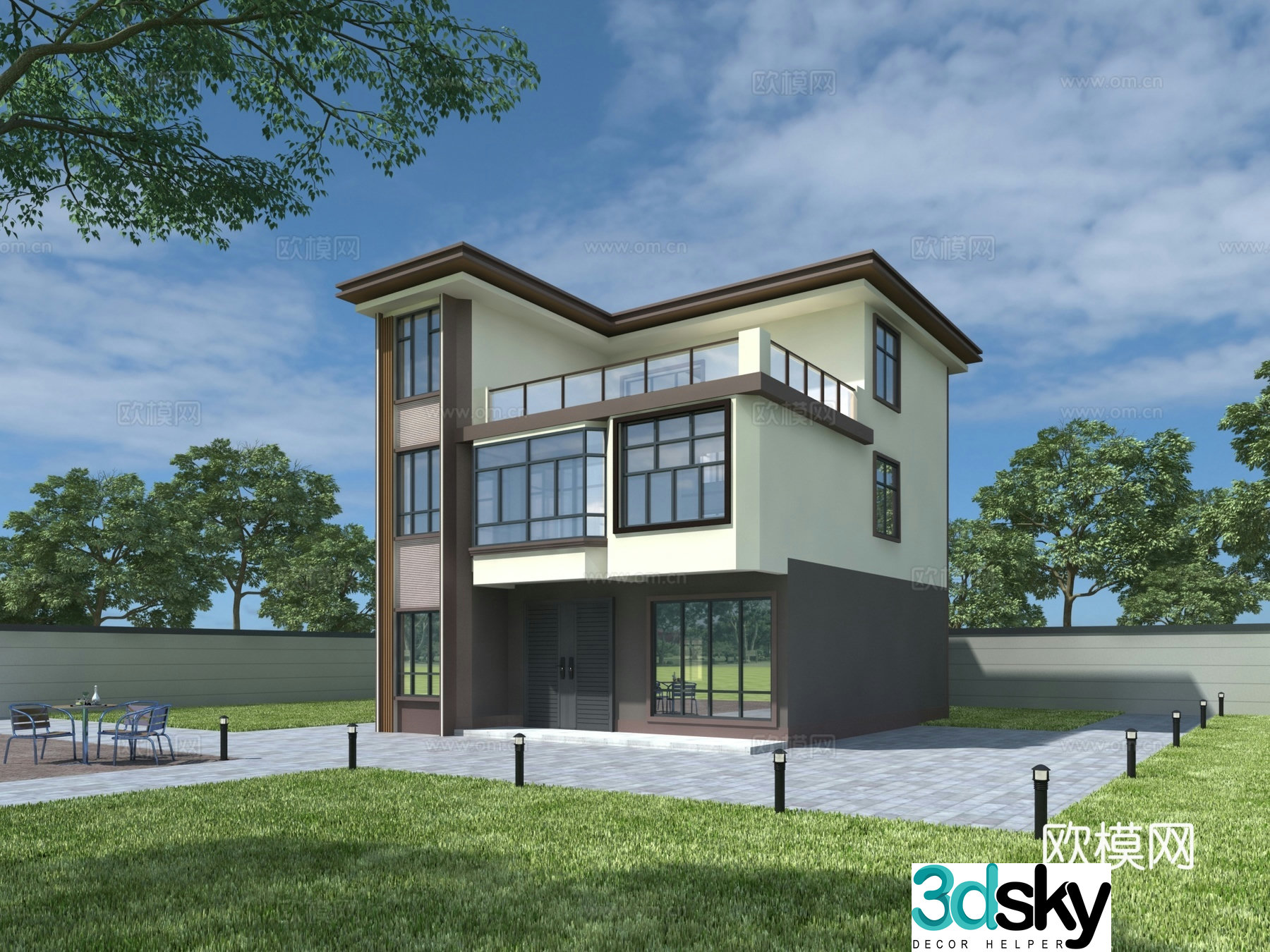 Villa 3d model