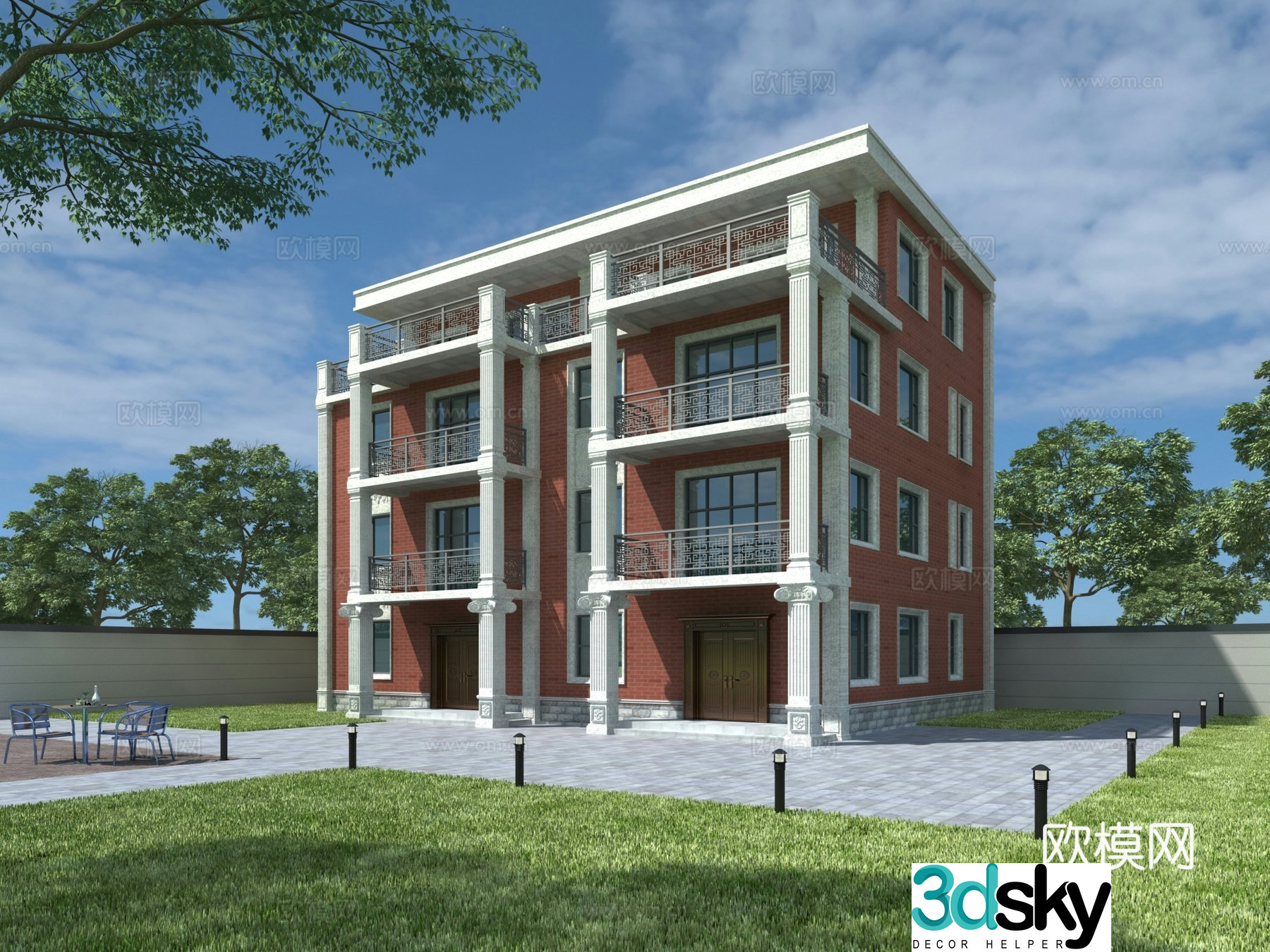 Villa 3d model