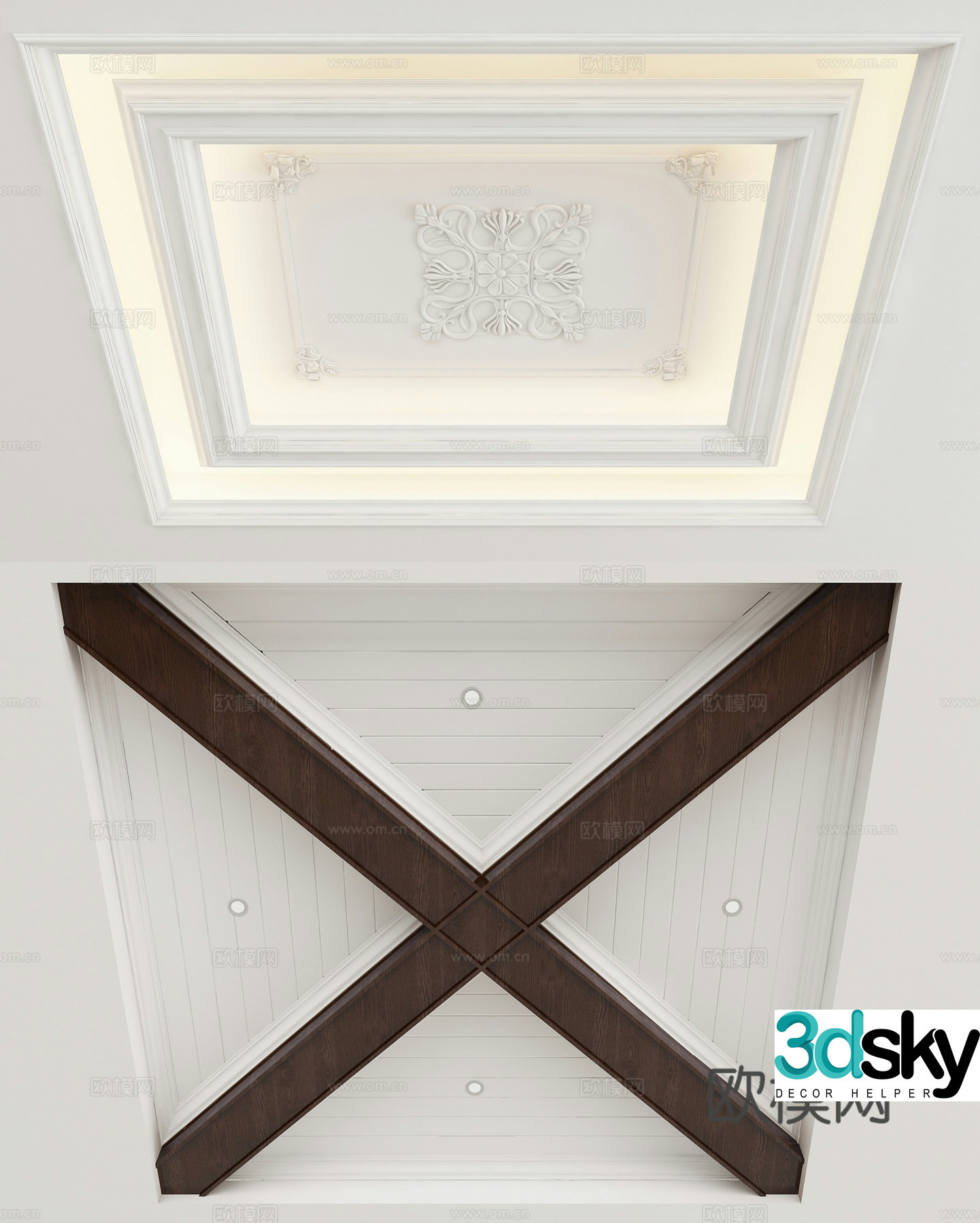 American ceiling 3D model