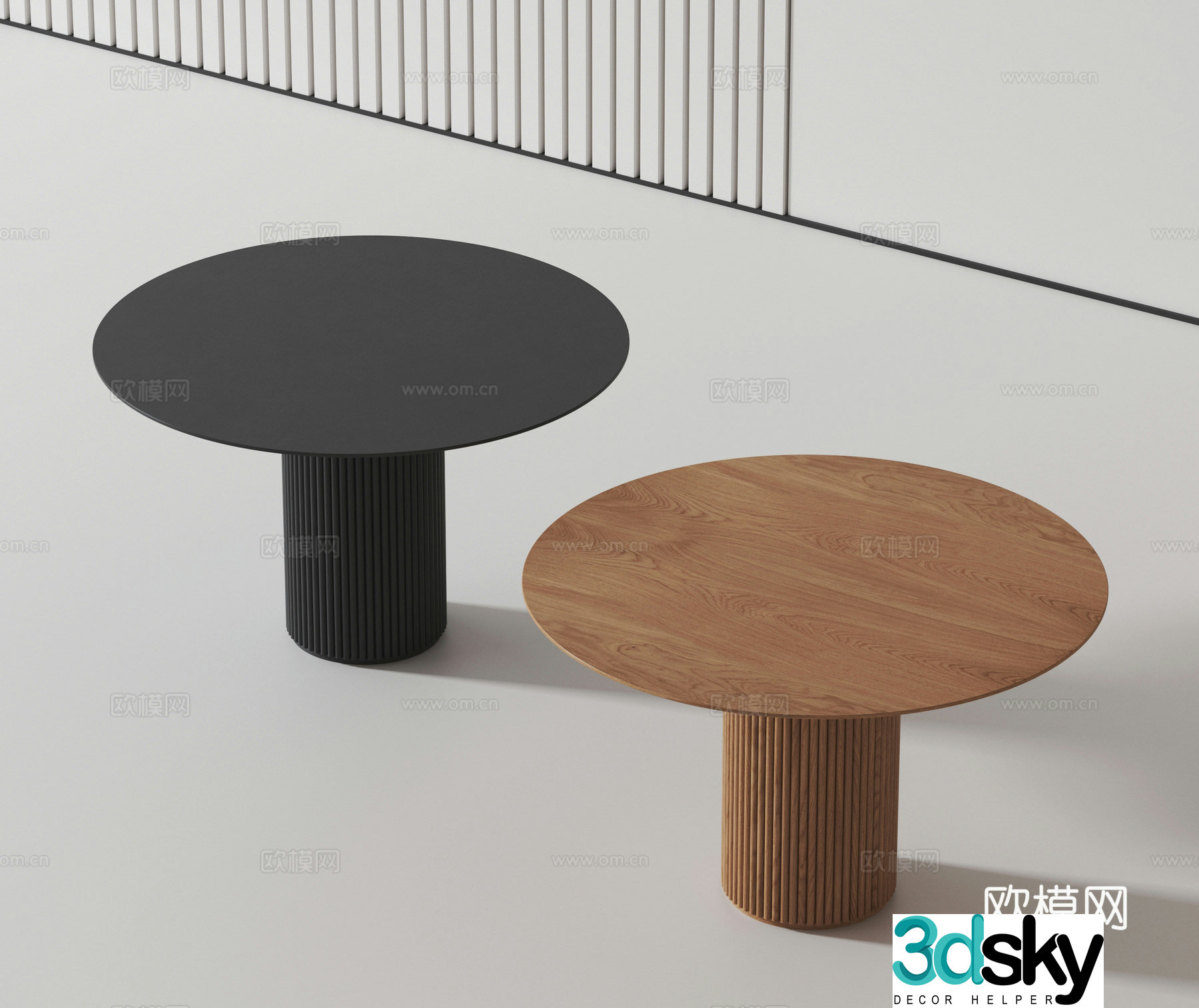Modern dining table 3d model