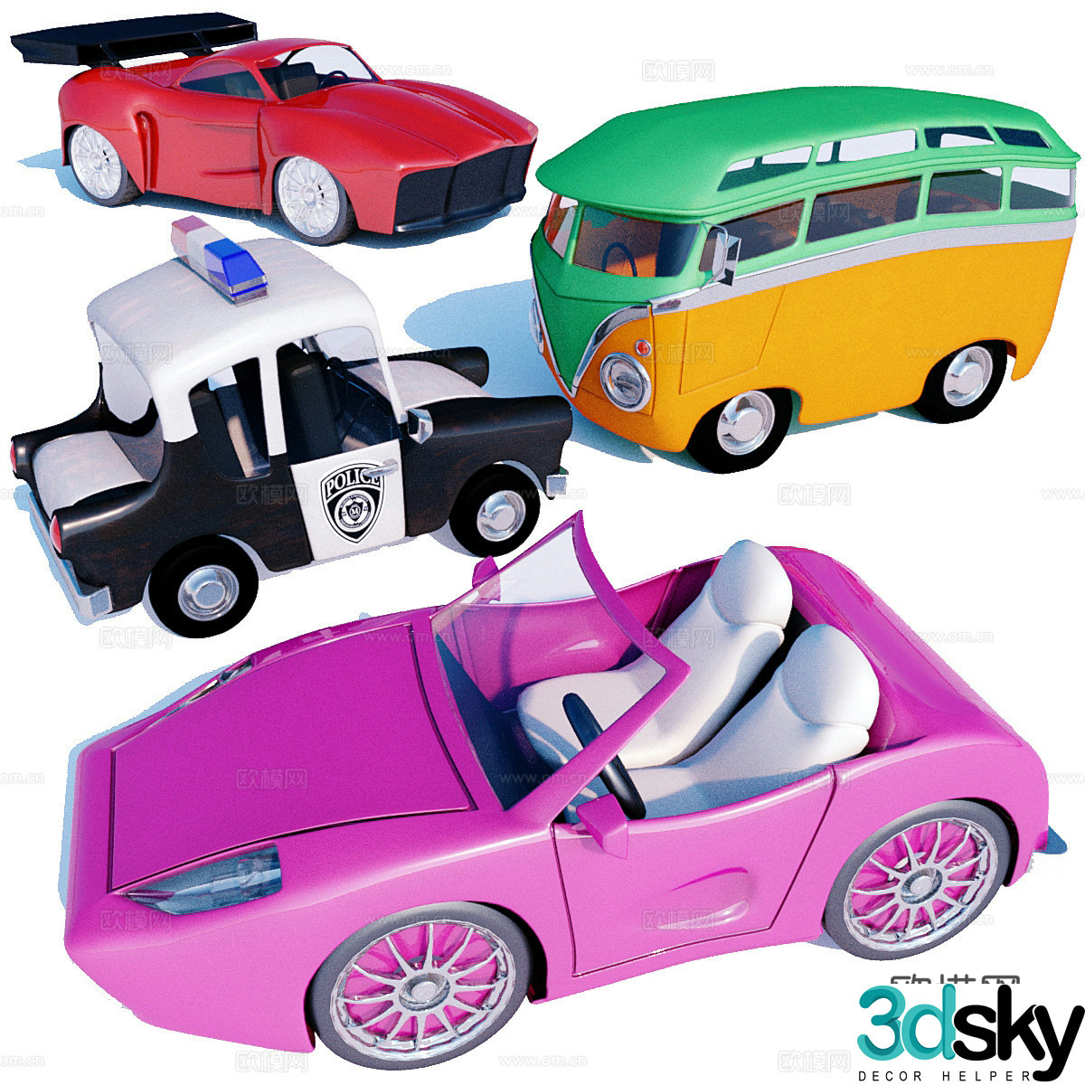 Toy car 3d model