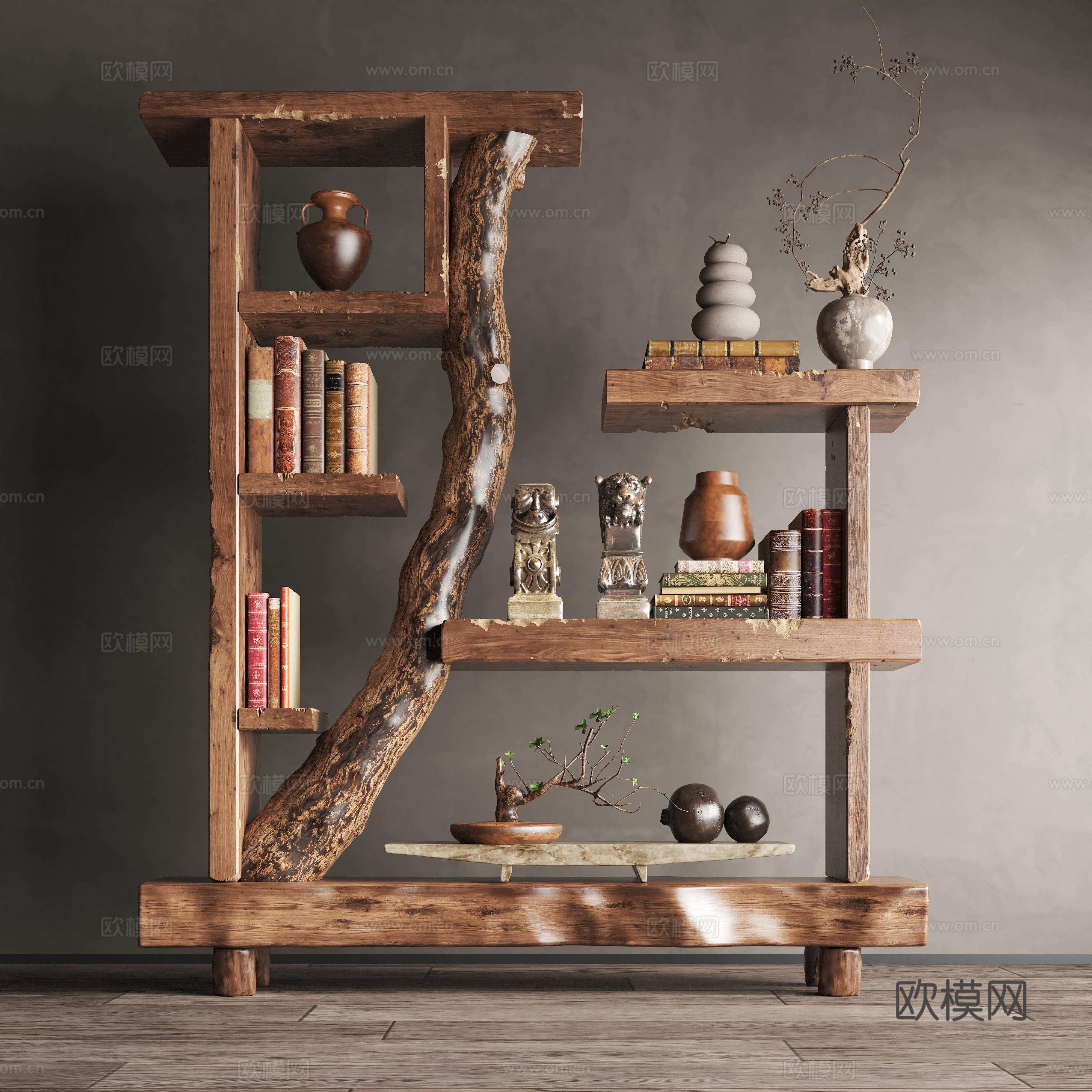 New Chinese style decorative frame 3D model