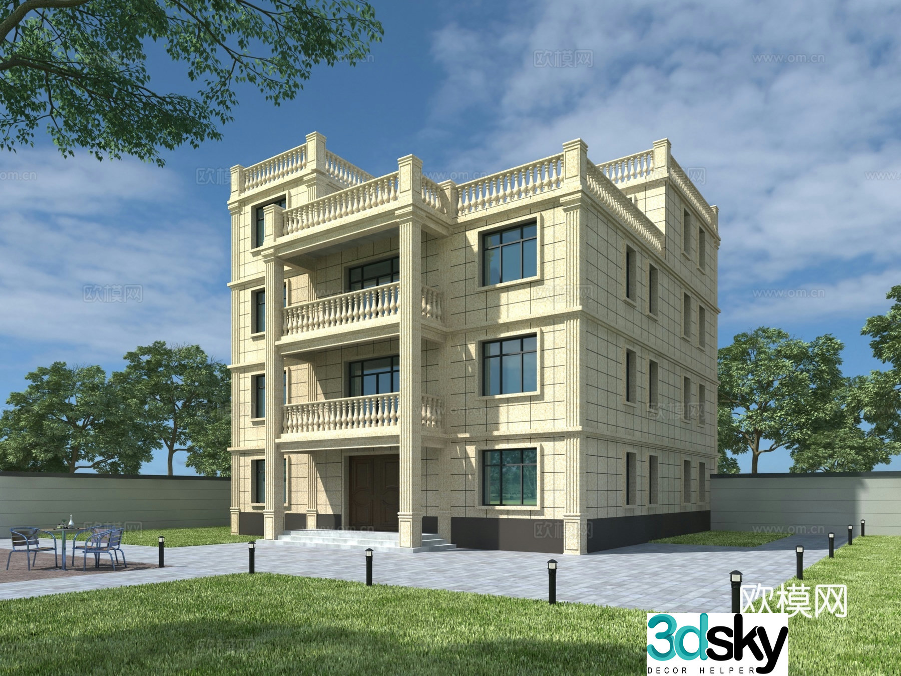 Villa 3d model