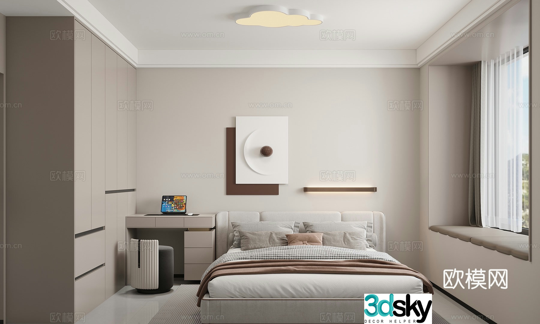 Modern bedroom 3d model