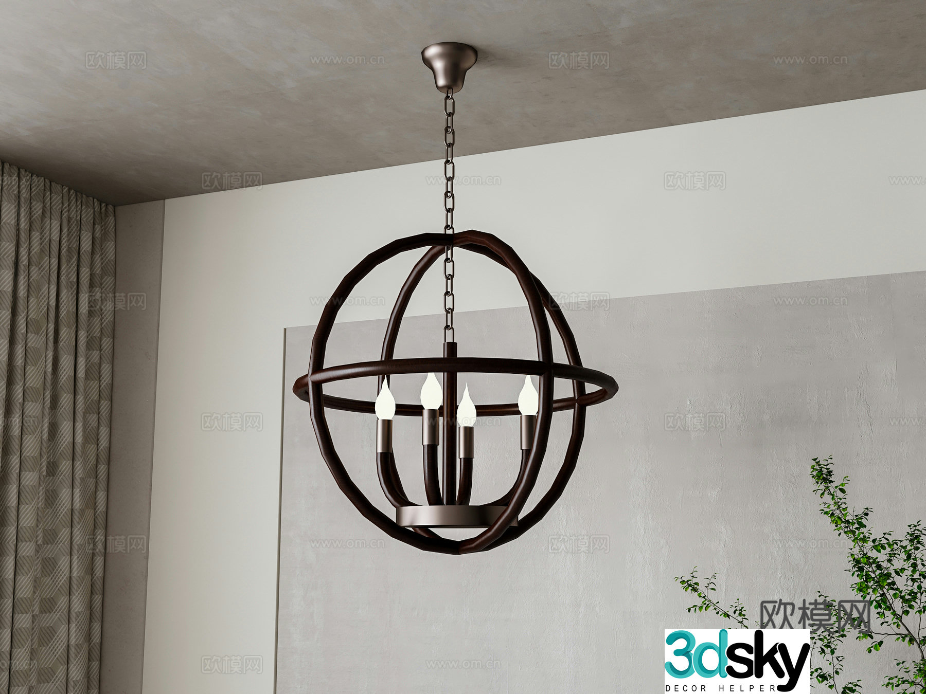 American chandelier 3d model