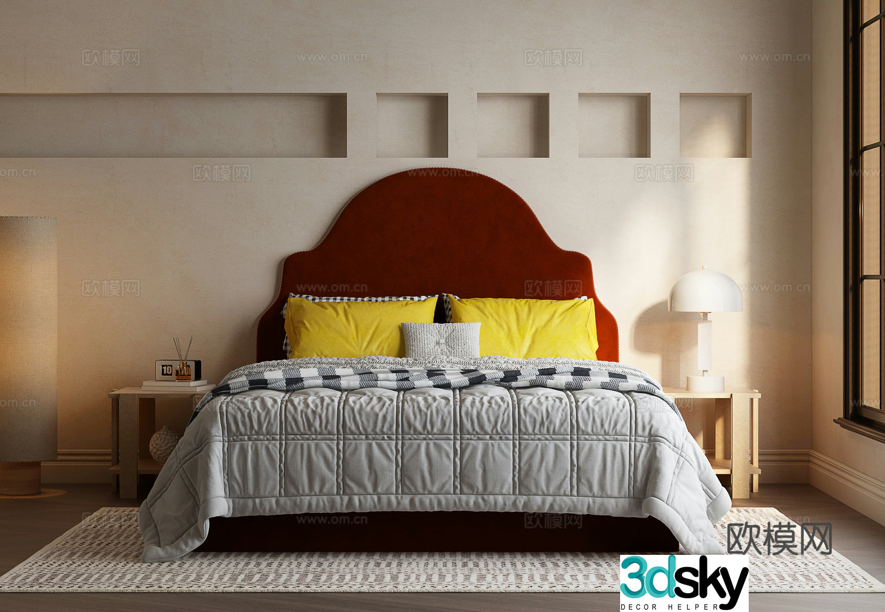 Modern Double Bed Modern Children’s Room Modern Children’s Room Modern Bedroom 3D Model