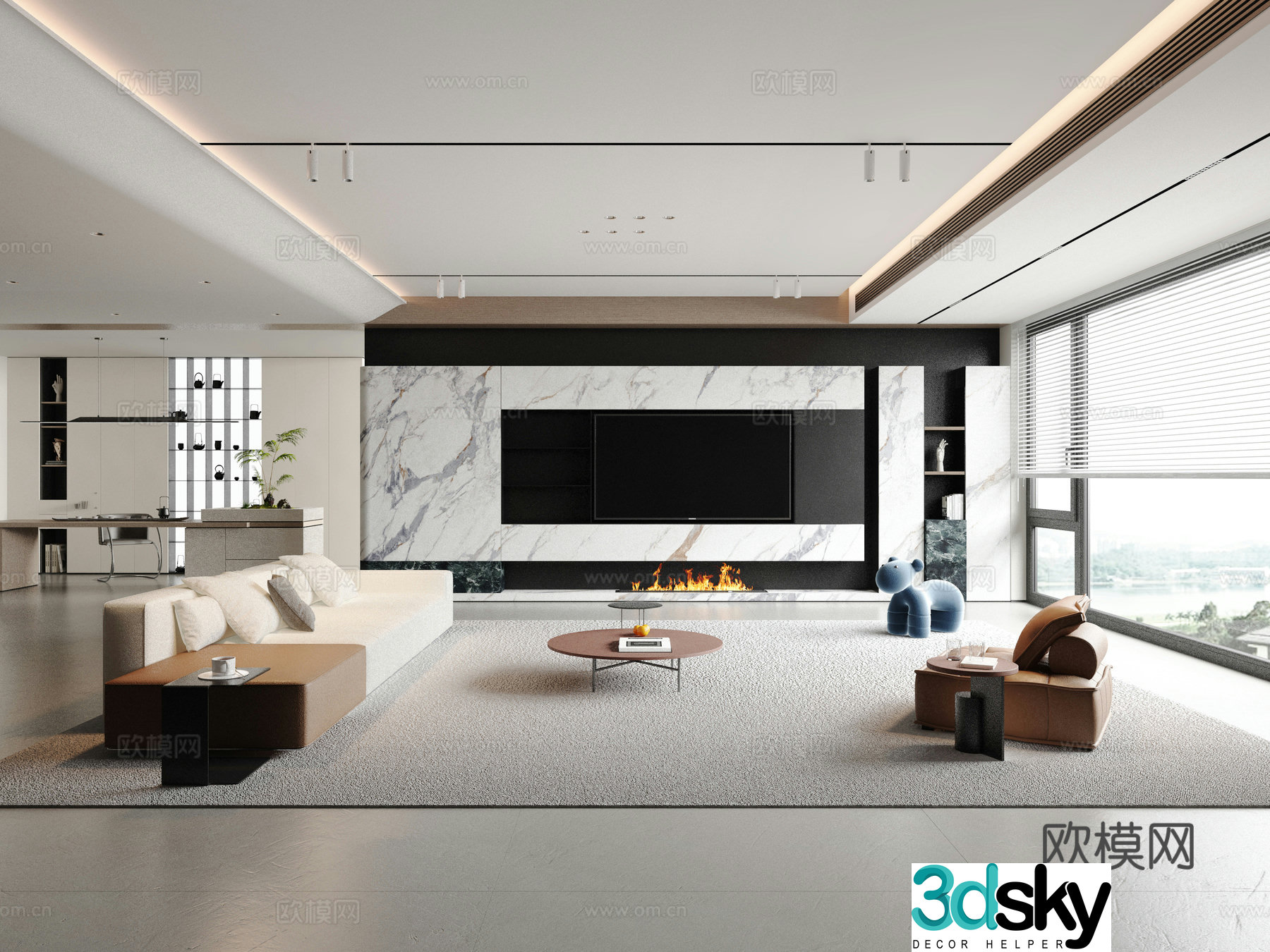 Modern living room 3d model