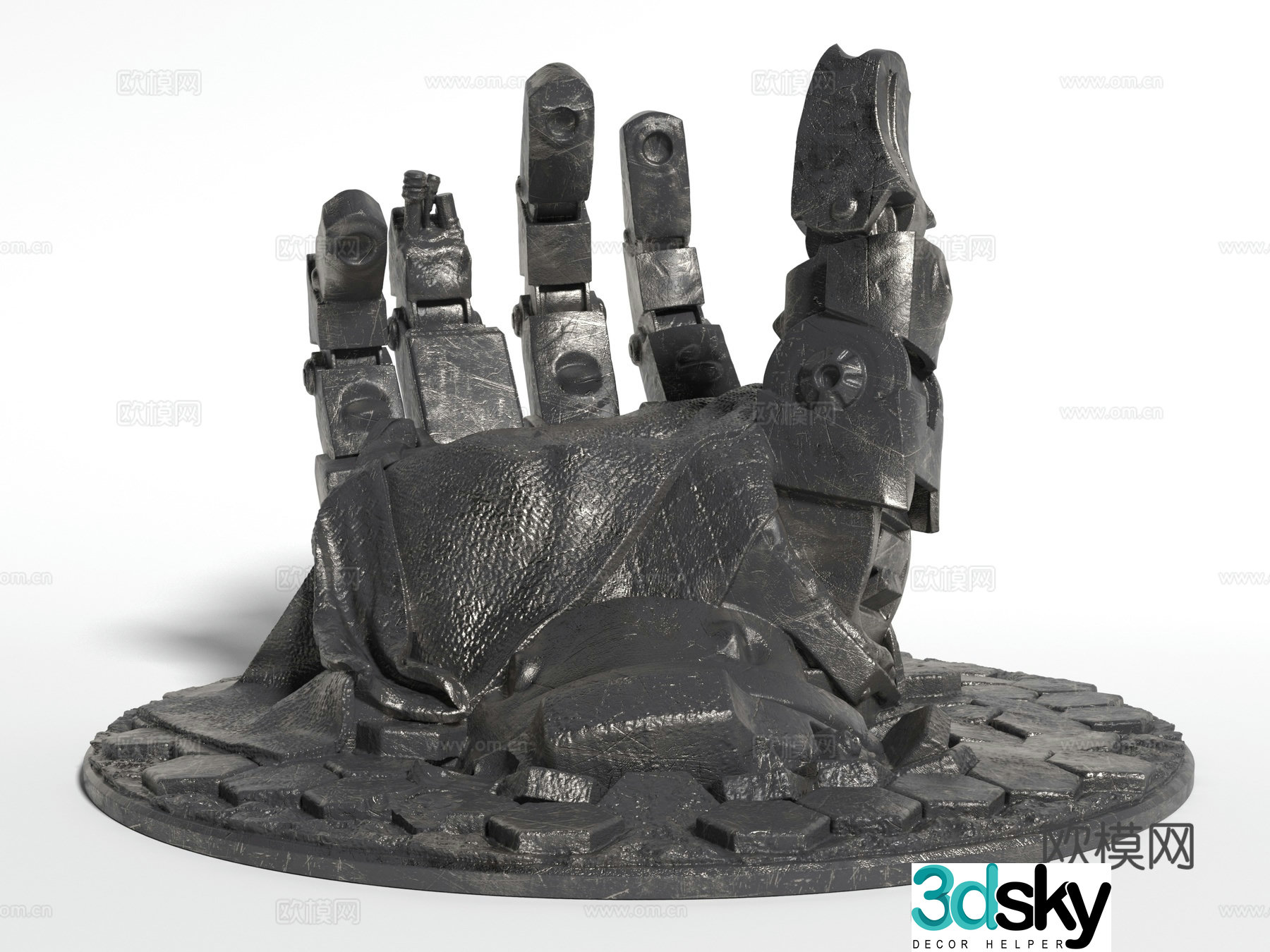 Modern style throne ornaments 3d model