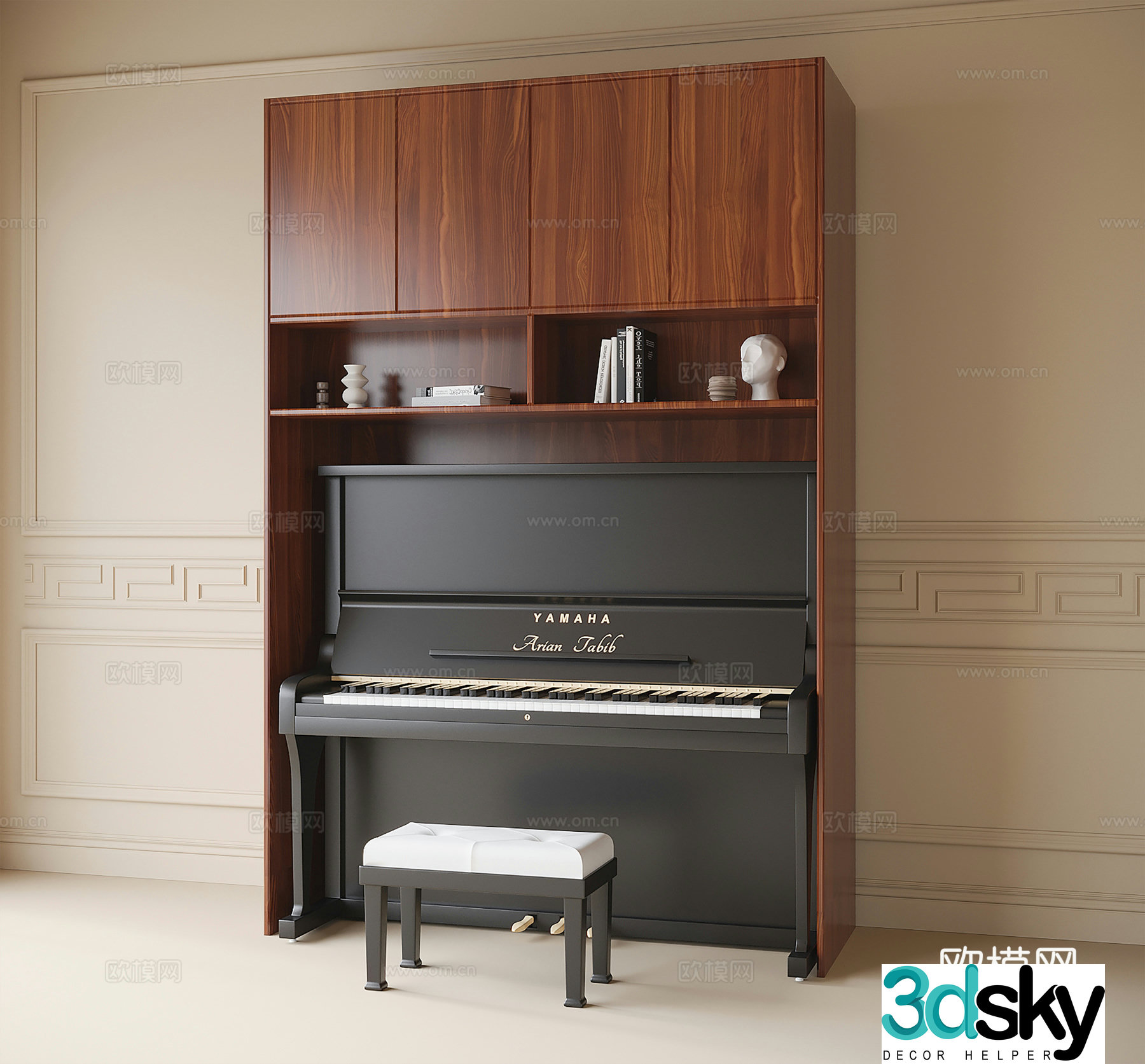 Modern piano piano cabinet 3d model