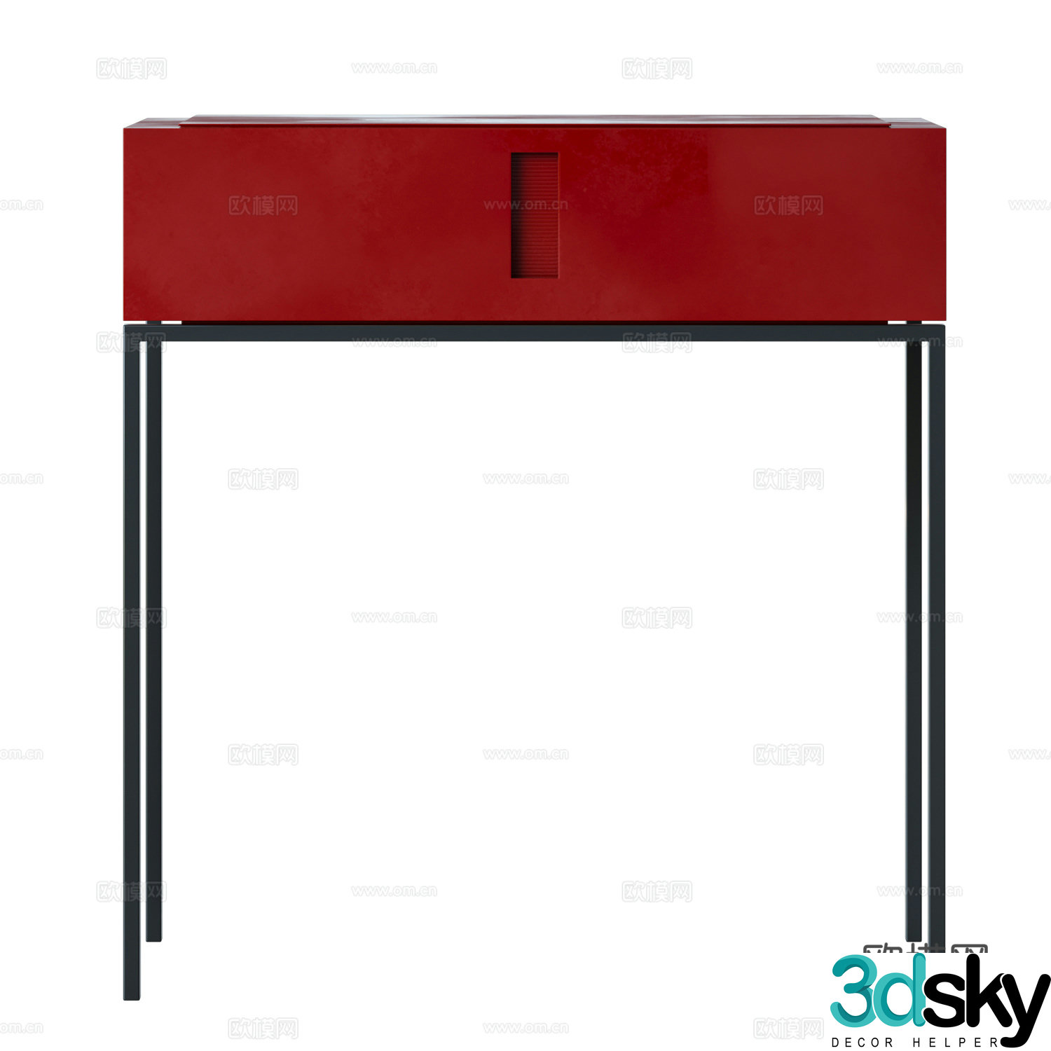 New Chinese style entrance cabinet end view cabinet 3D model