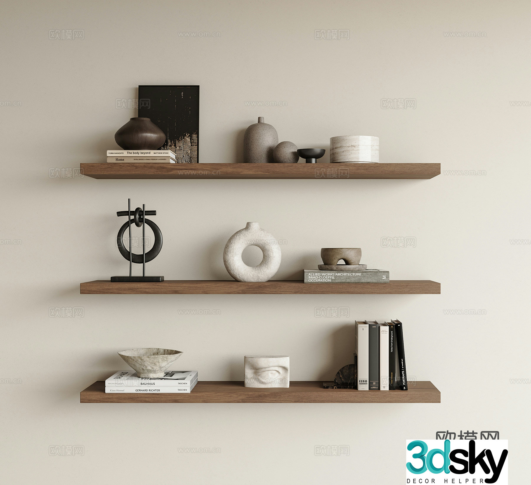 Wasabi Middle Agested Shelf Layer Shelf Medium Style Ornaments Wasabi Wind Ornaments Decorative Ornaments 3D Model
