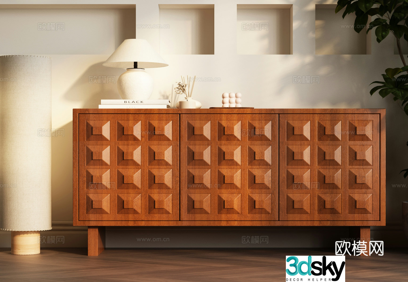 Modern medieval porch cabinet Modern sideboard Modern medieval style sideboard 3D model