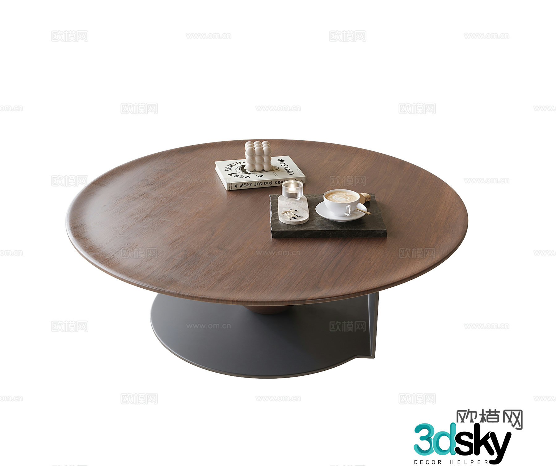 Modern round coffee table 3d model
