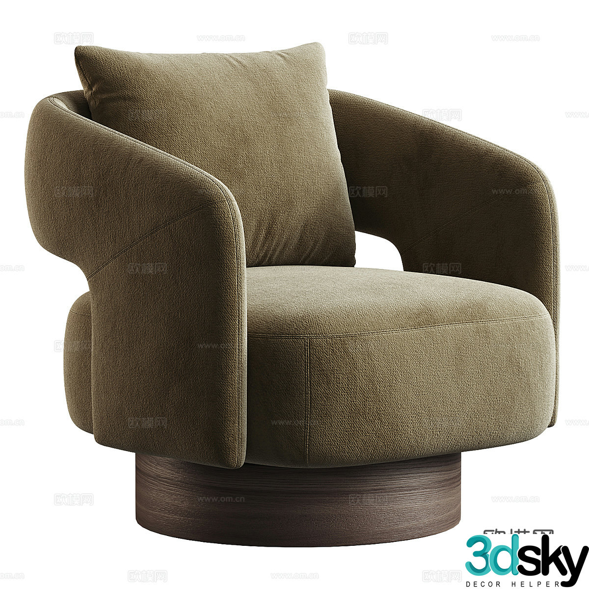 New Chinese casual chair 3D model