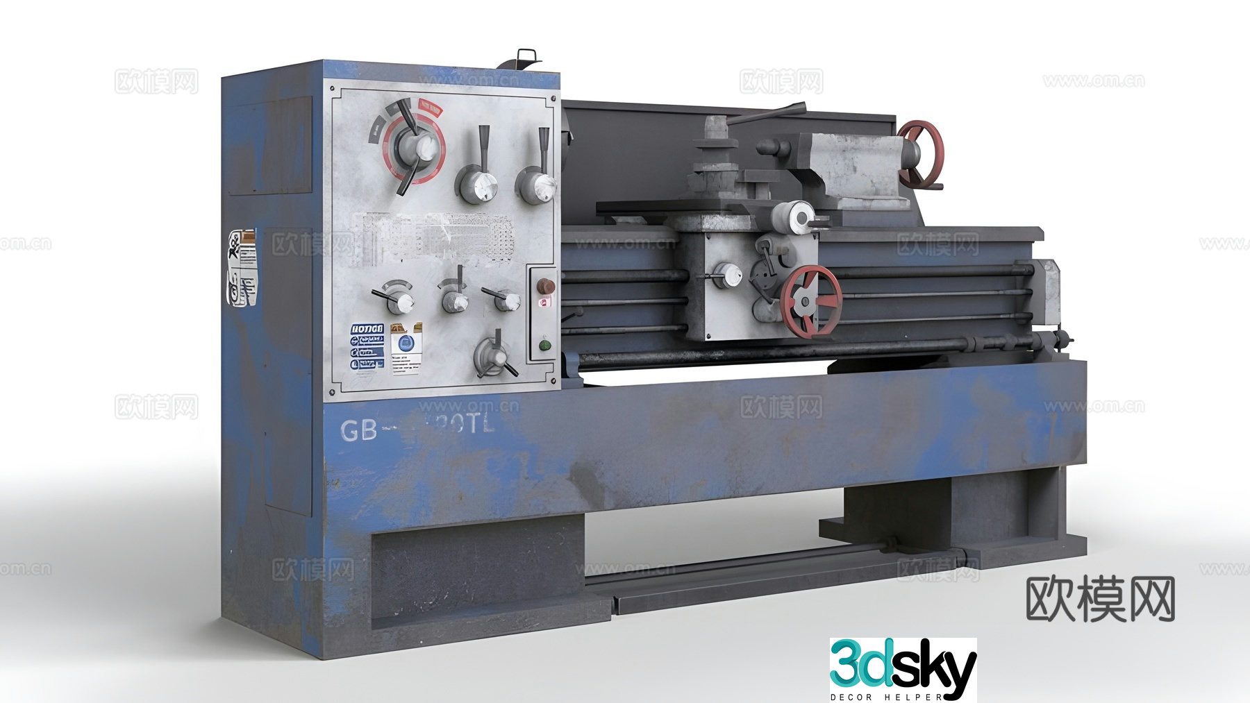 Old lathe 3d model