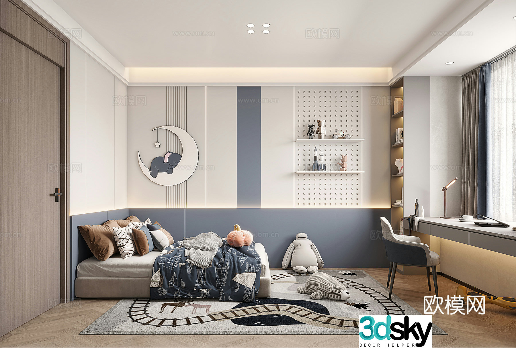 Modern children’s room 3d model