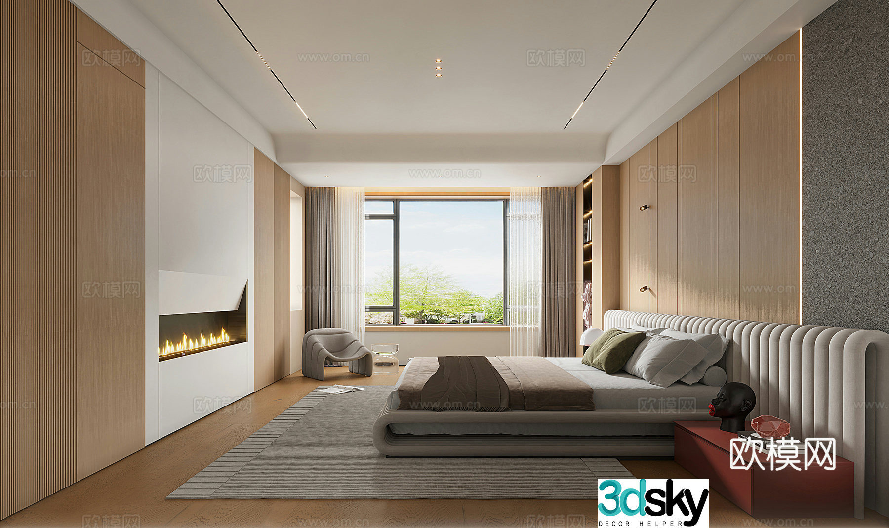 Modern bedroom 3d model