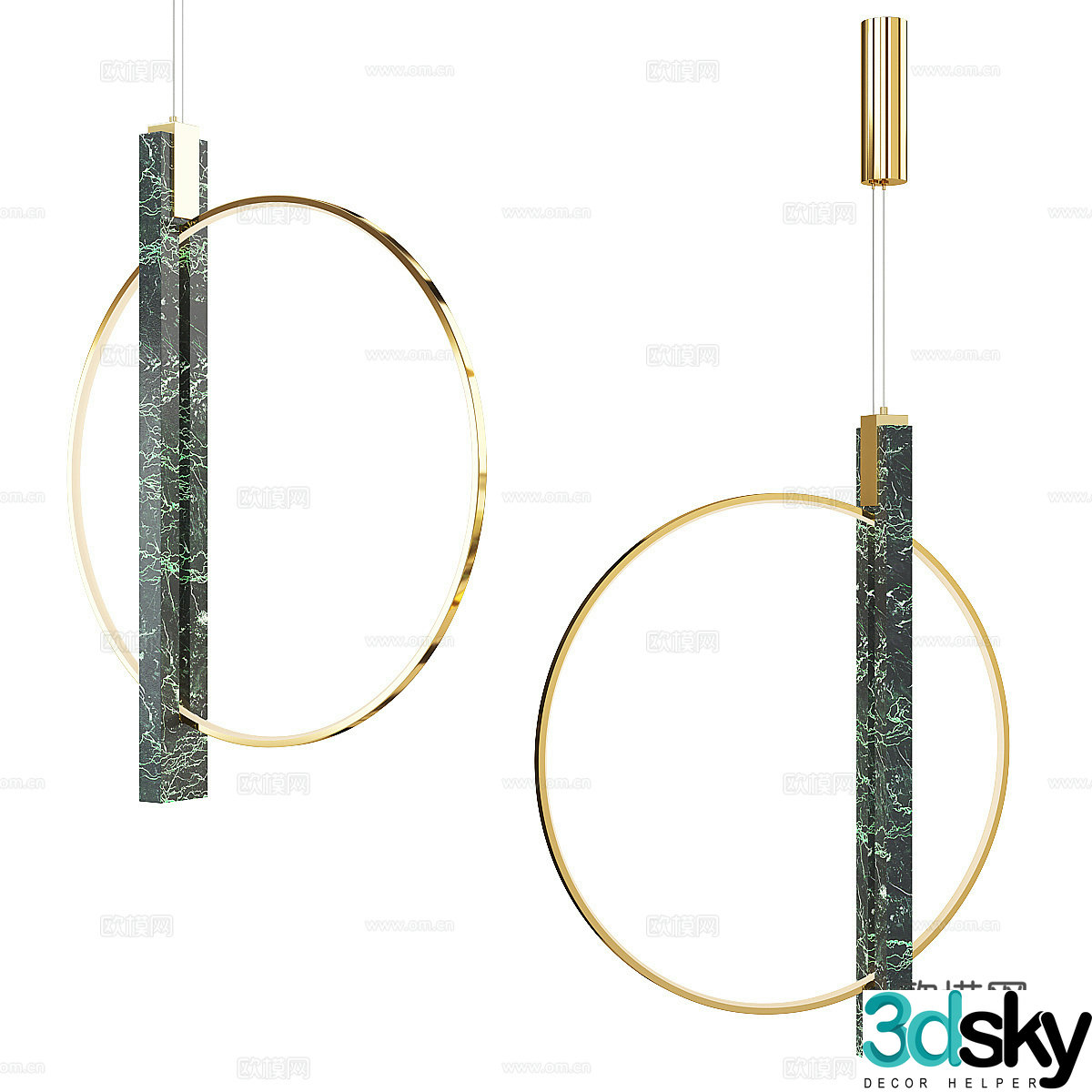 Modern Italian decorative chandelier 3d model