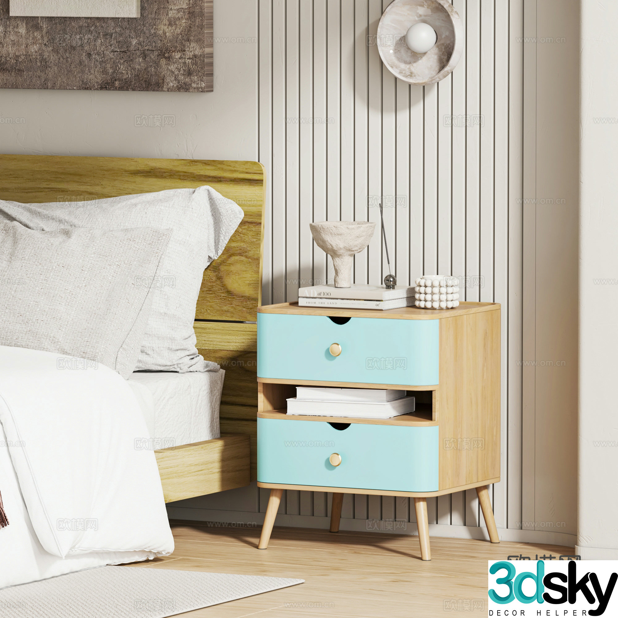 Wasabi Bedside Table 3D Model