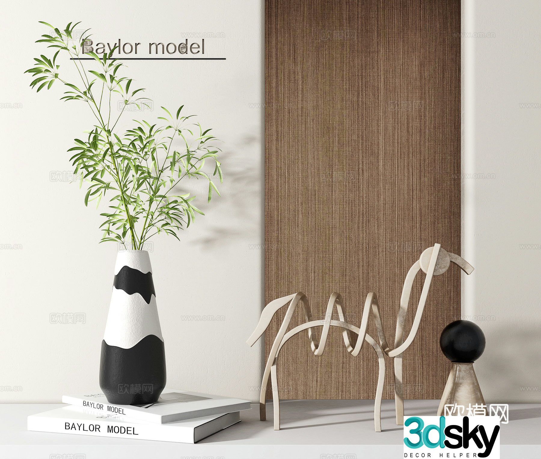 Modern jewelry ornaments 3d model