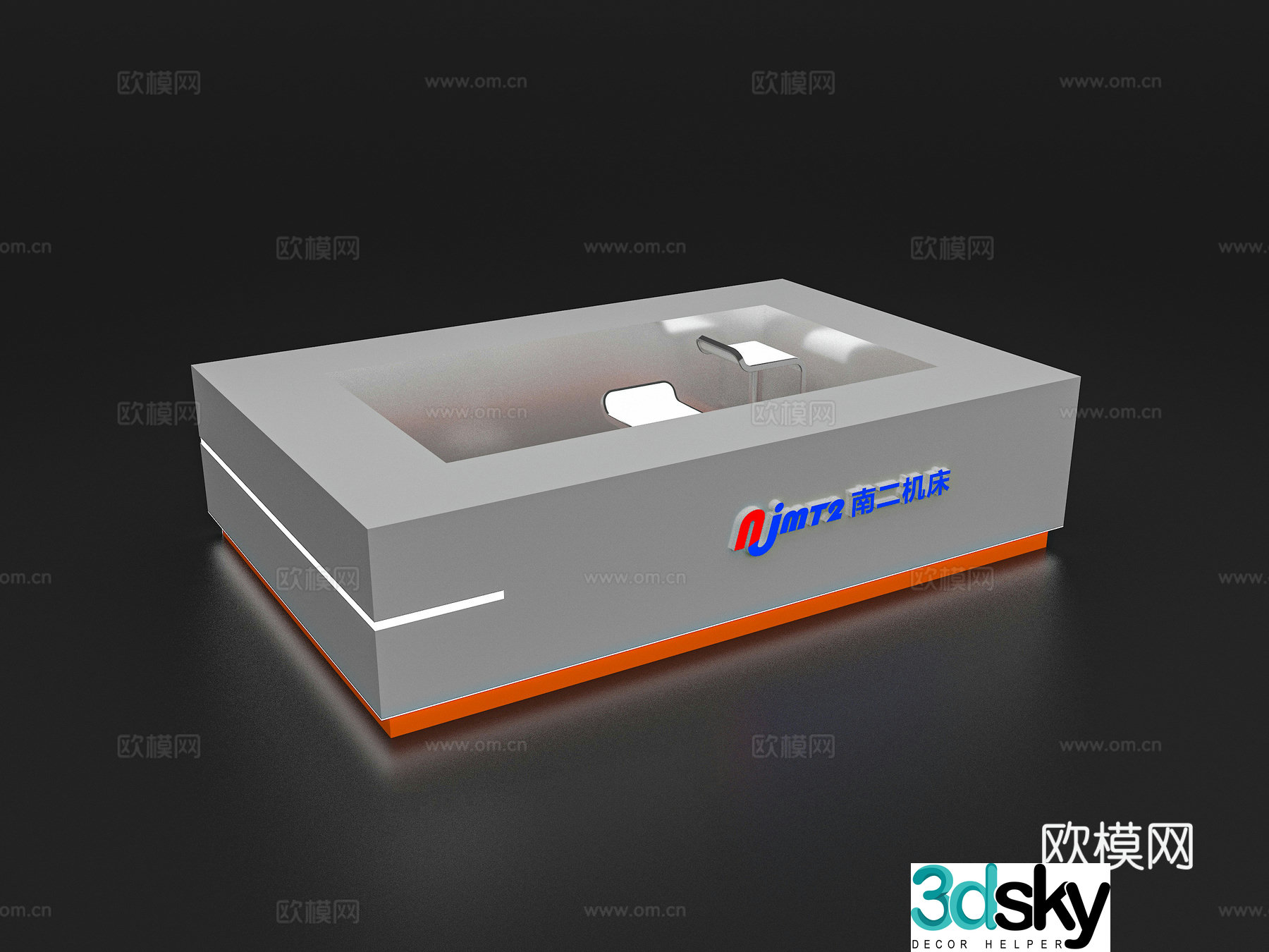 Modern reception desk Exhibition display booth reception desk Front desk Bar counter Table 3D model