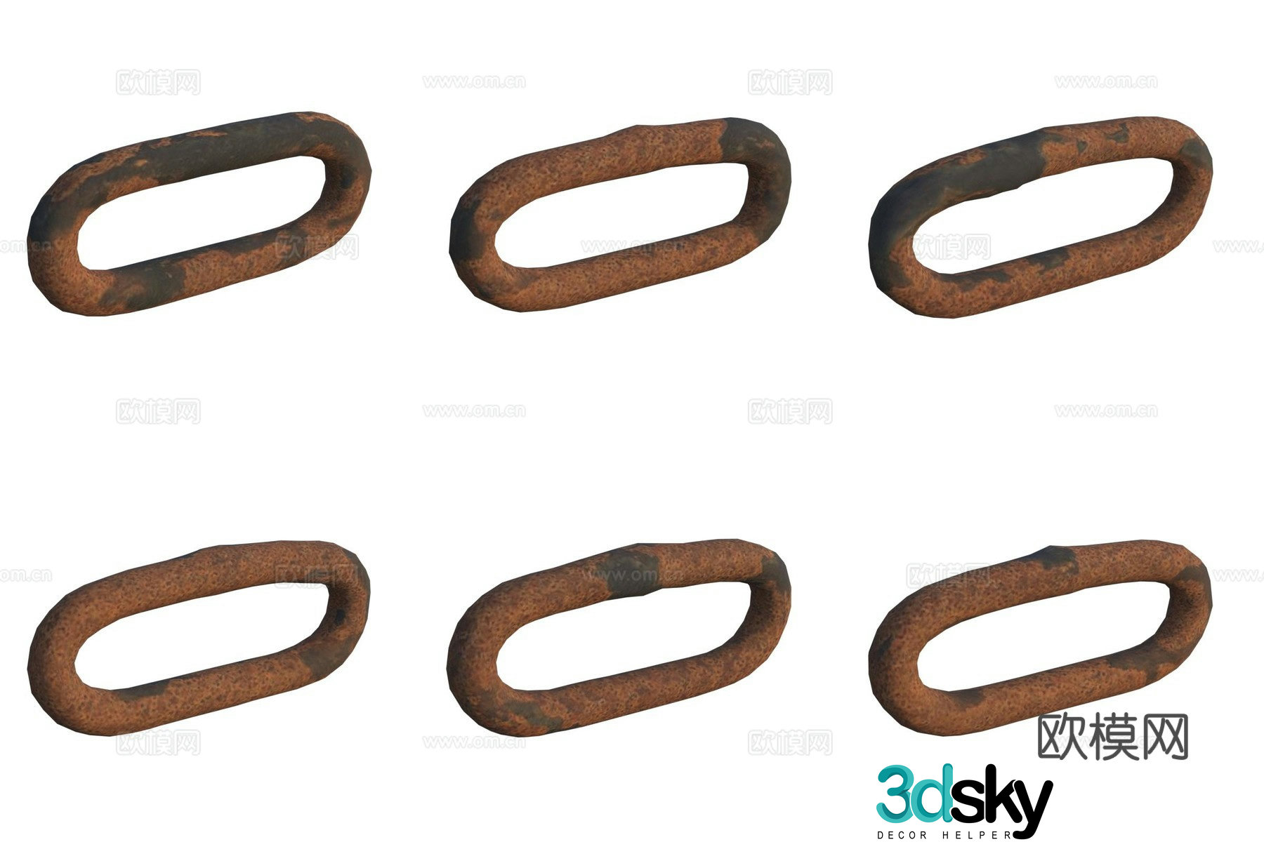3D model of chain parts
