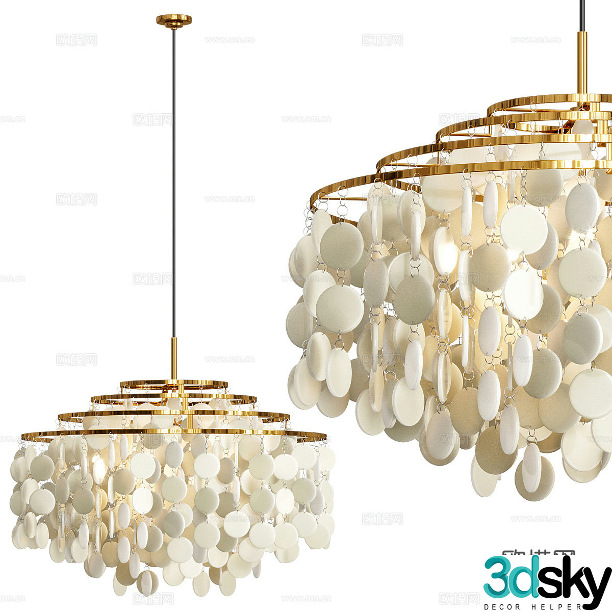Modern light luxury ARUNDEL chandelier 3d model