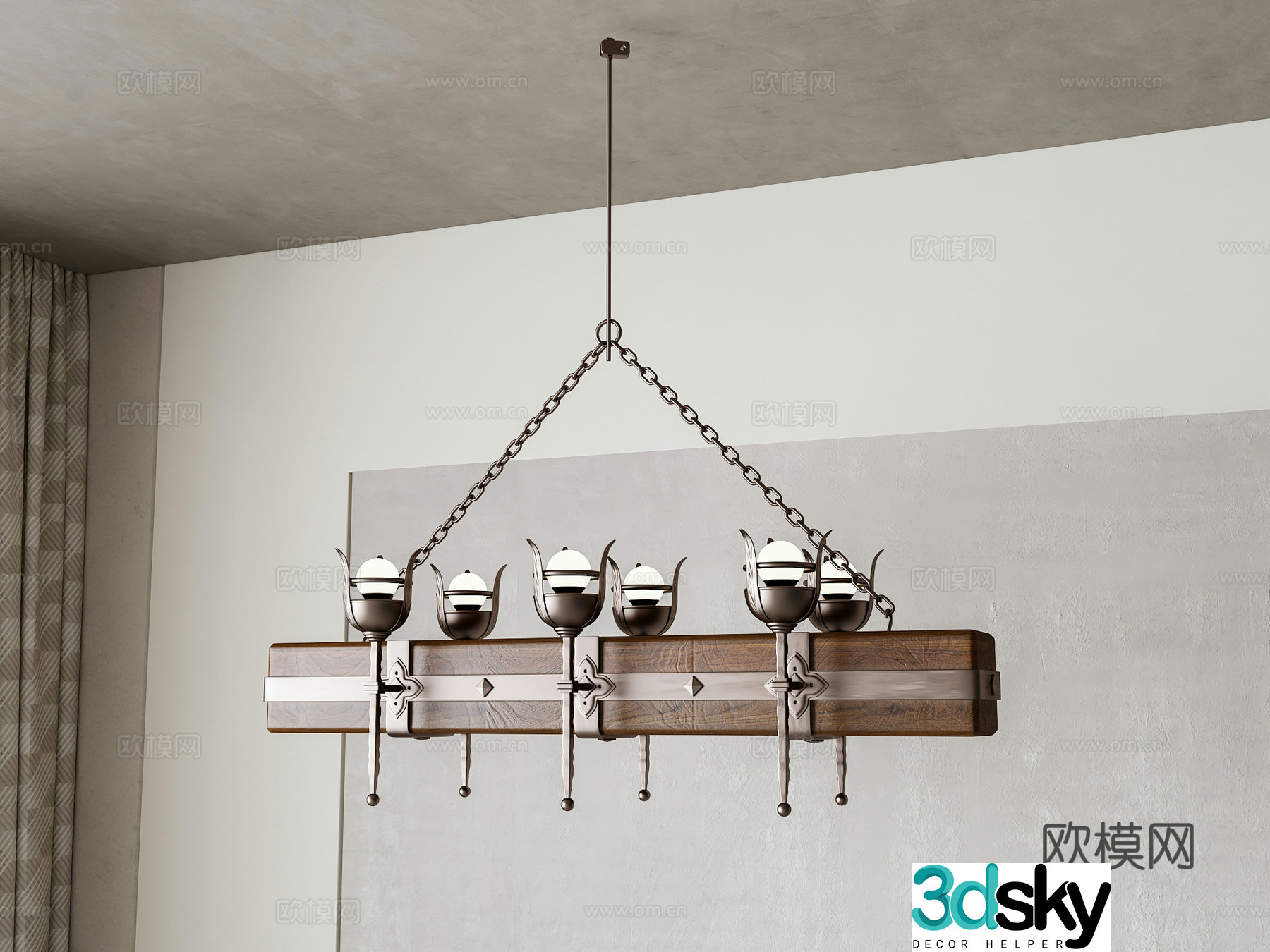 American chandelier 3d model