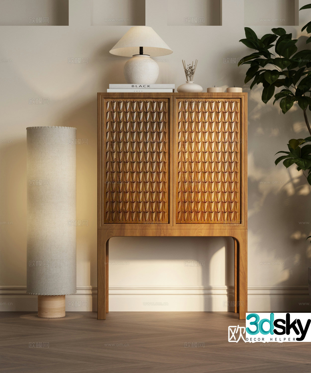 Modern medieval porch cabinet Modern sideboard Modern medieval style sideboard 3D model