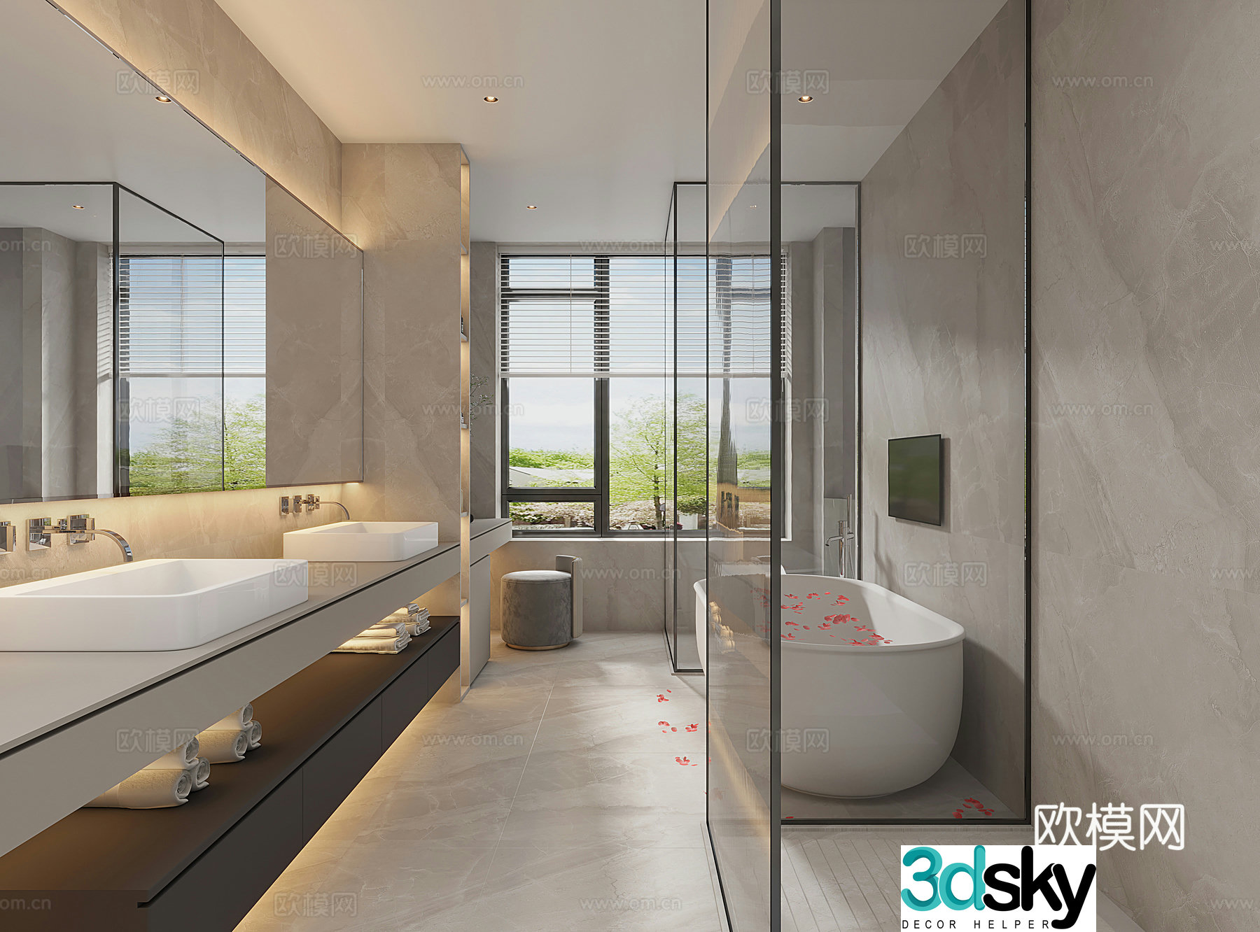 Modern bathroom 3d model
