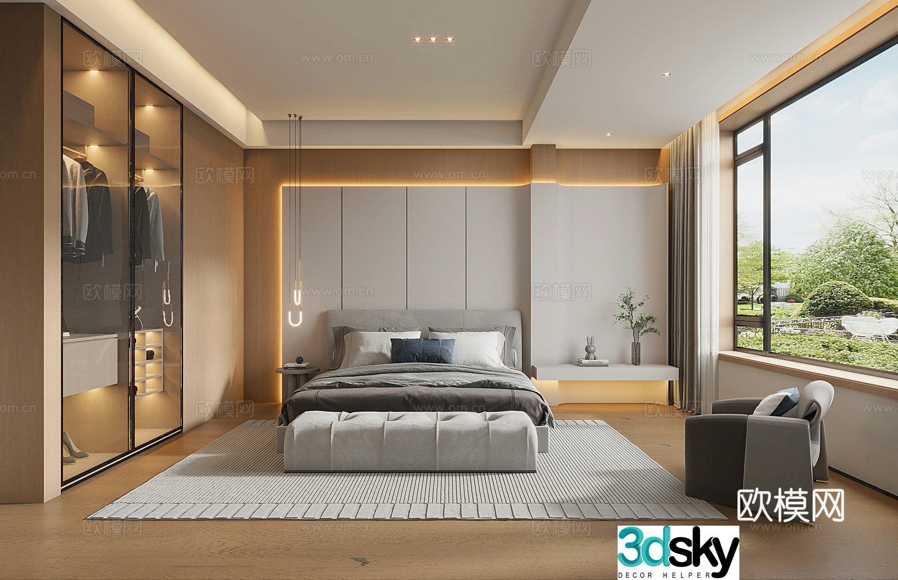 Modern bedroom 3d model