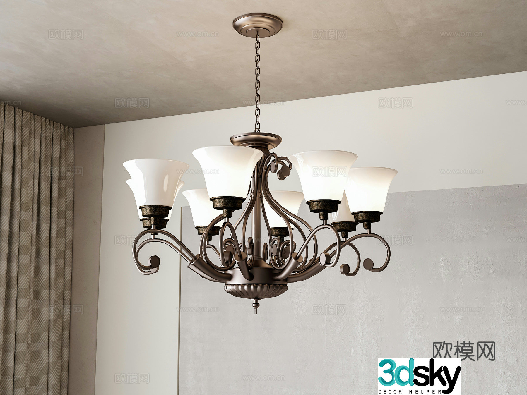 American chandelier 3d model