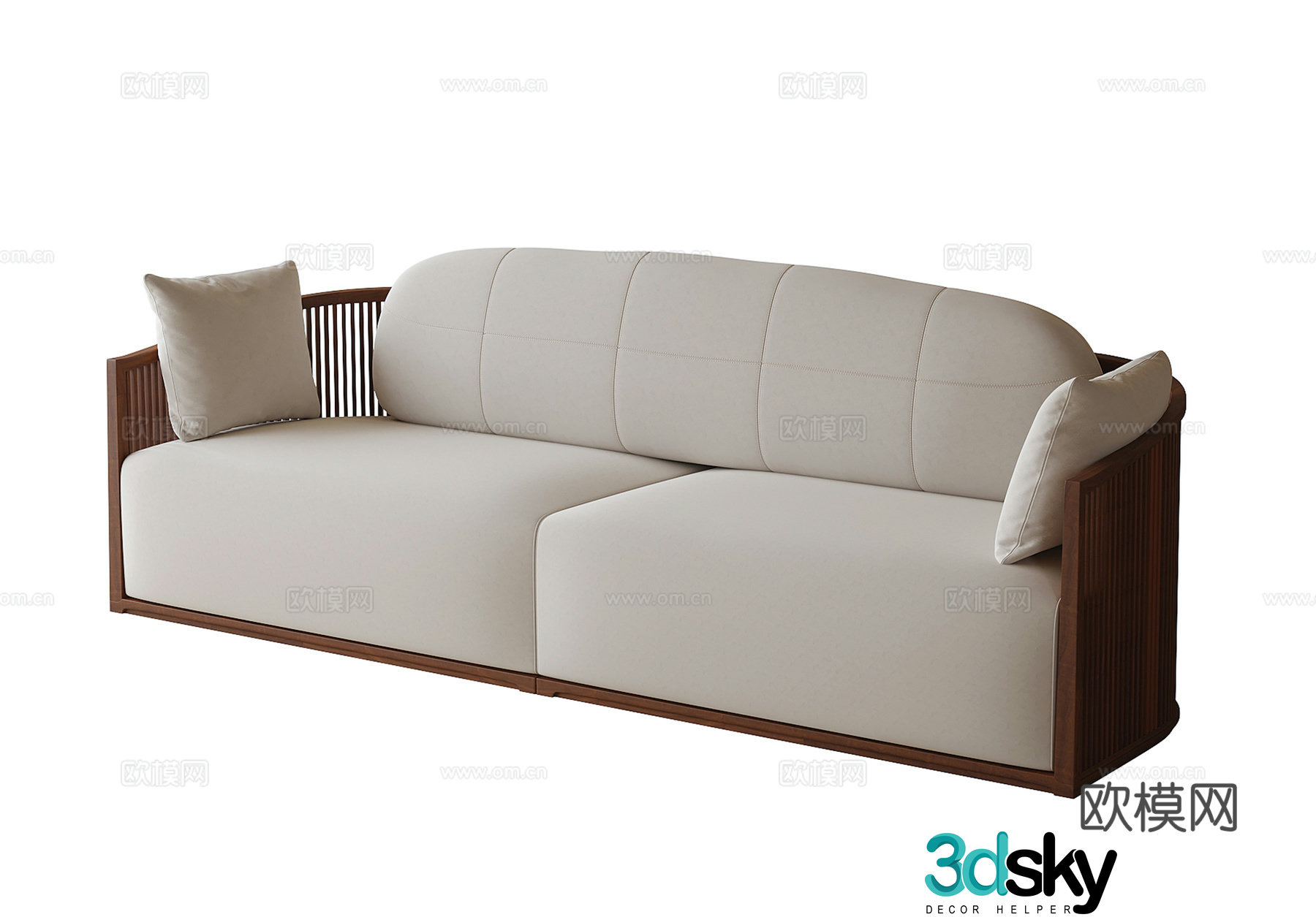 Modern double sofa 3d model