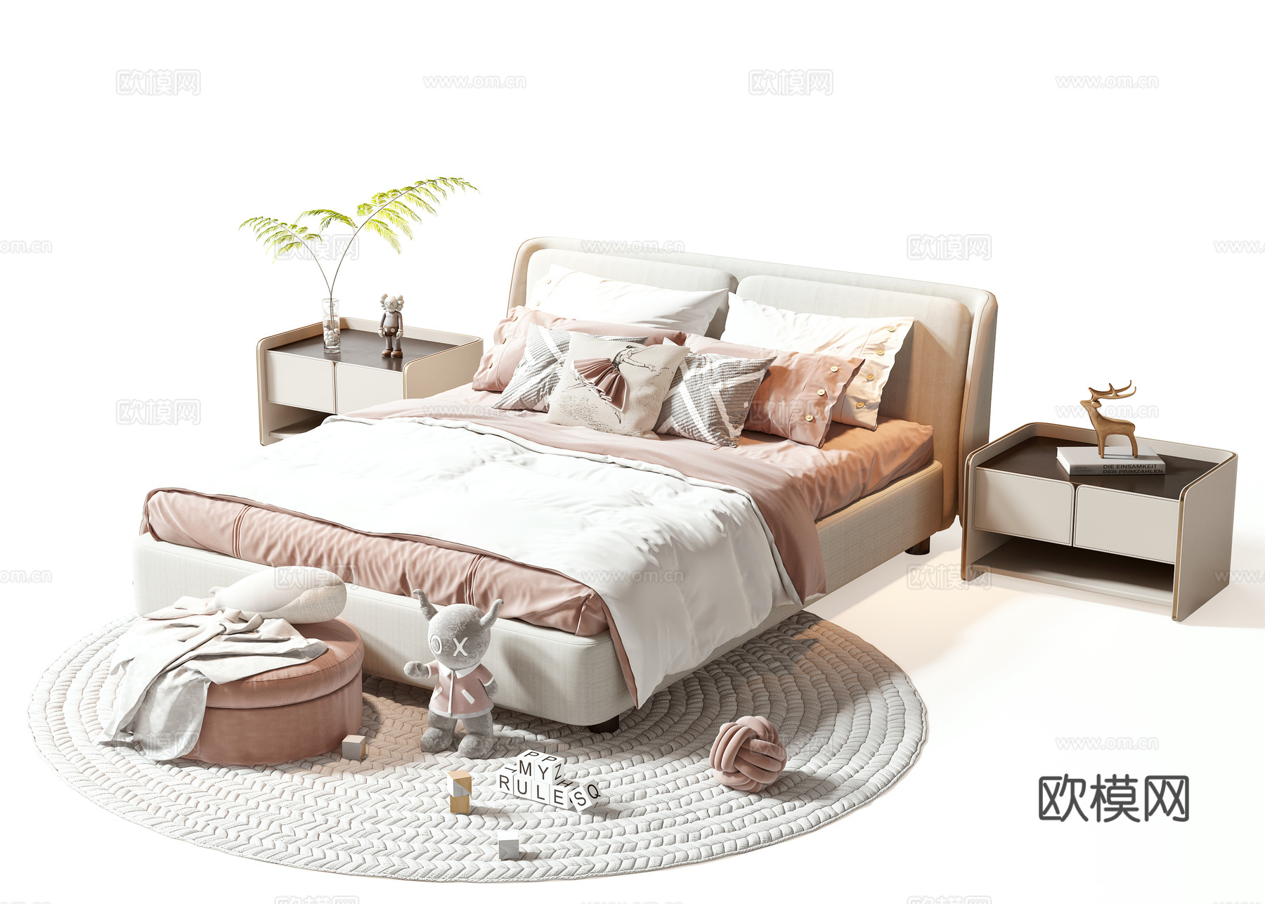 Modern children’s bed 3d model