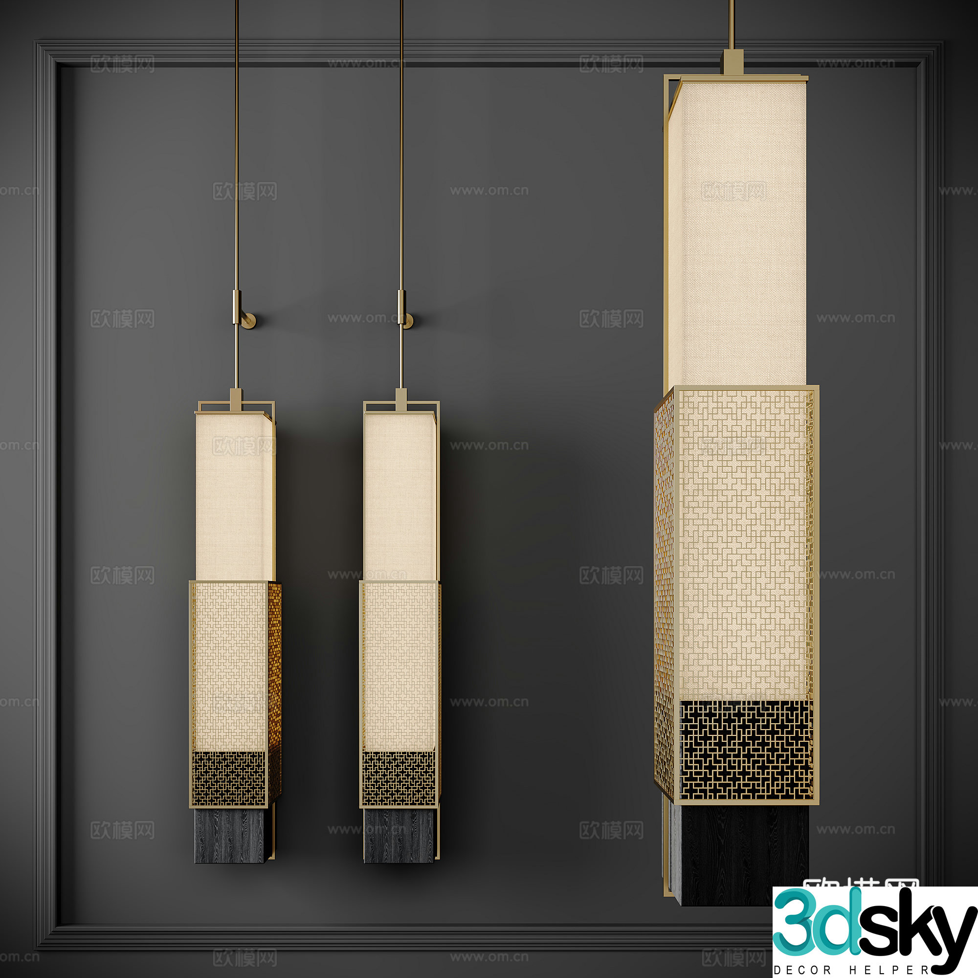 New Chinese wall lamp Wall lamp Chandelier Chinese wall lamp Metal wall lamp 3D model