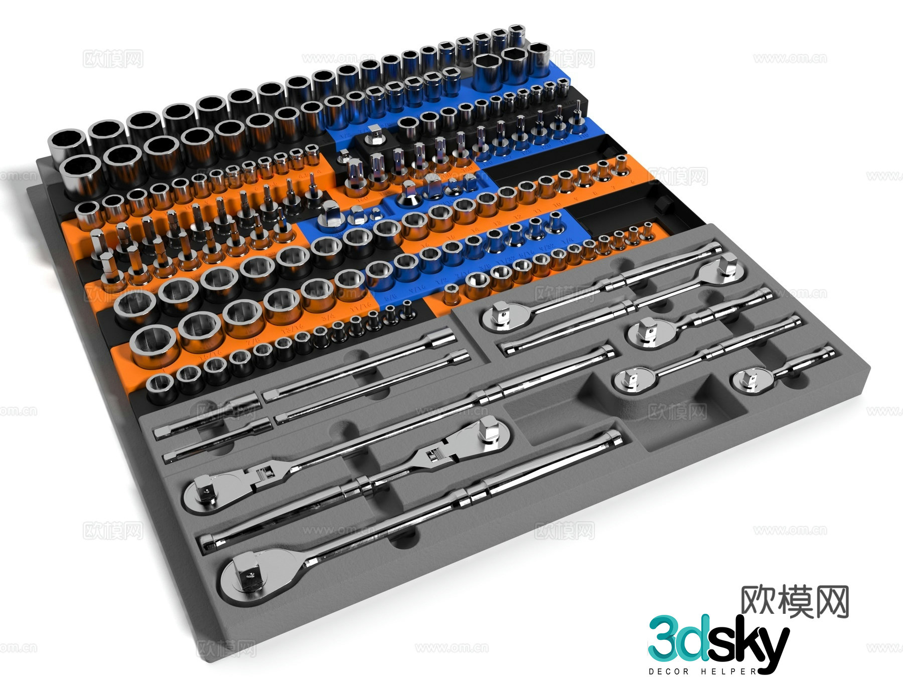 Modern style hardware tools 3d model