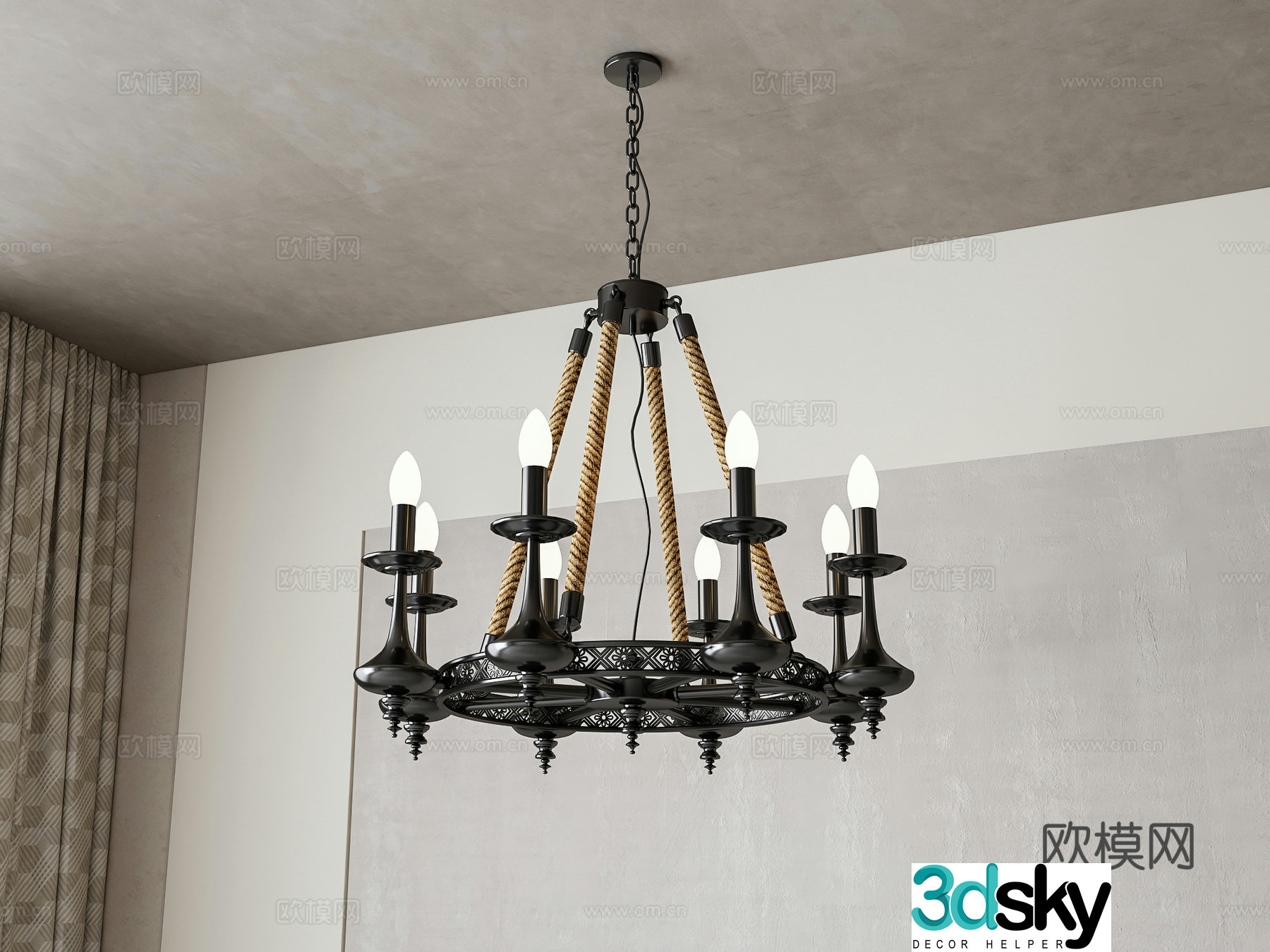 American chandelier 3d model