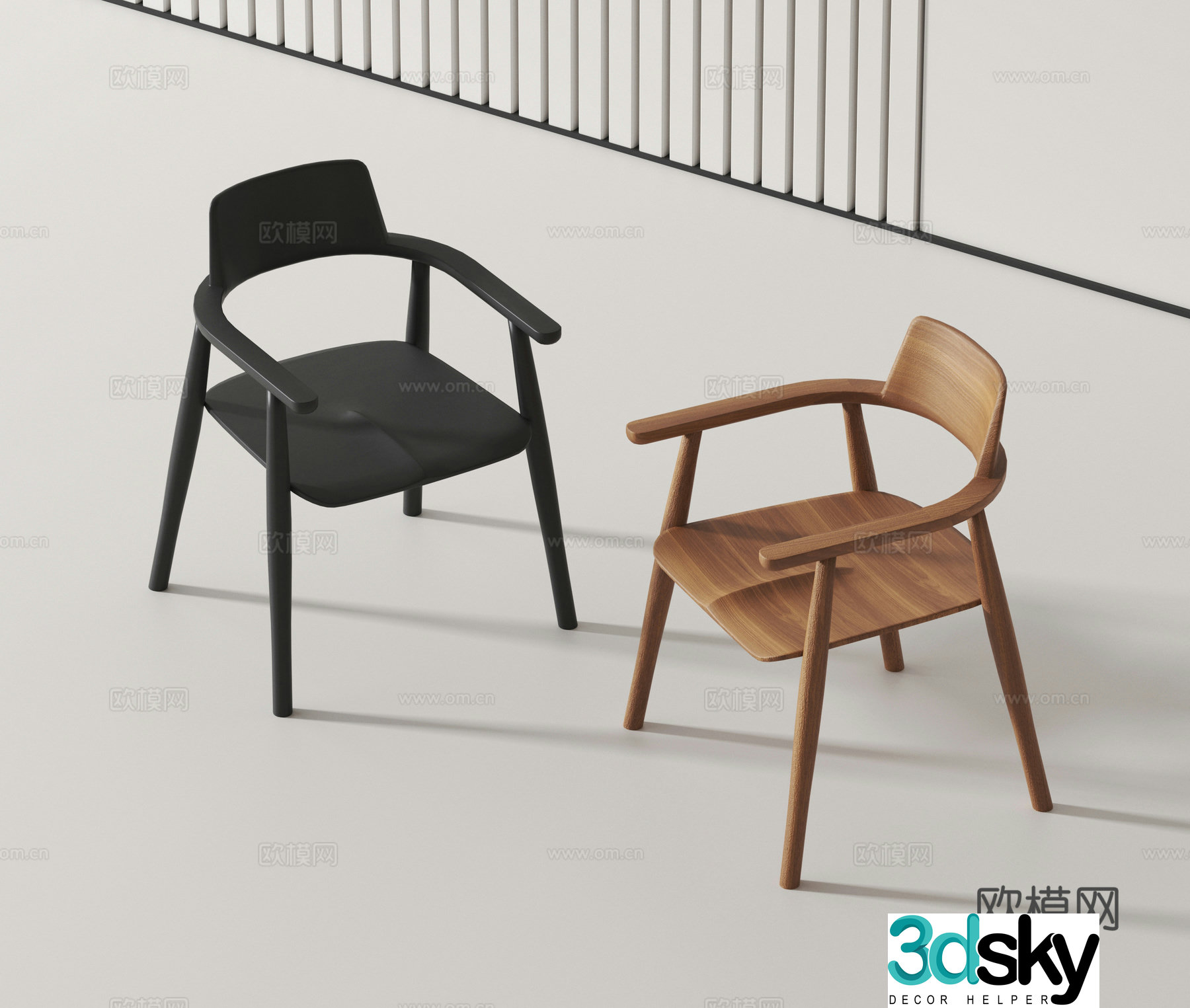 Modern single chair 3d model