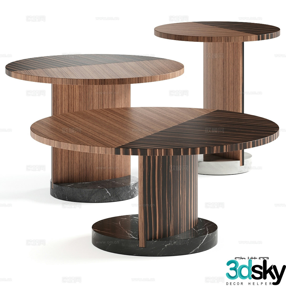 Modern Italian Porada Leaf Coffee Table 3D Model