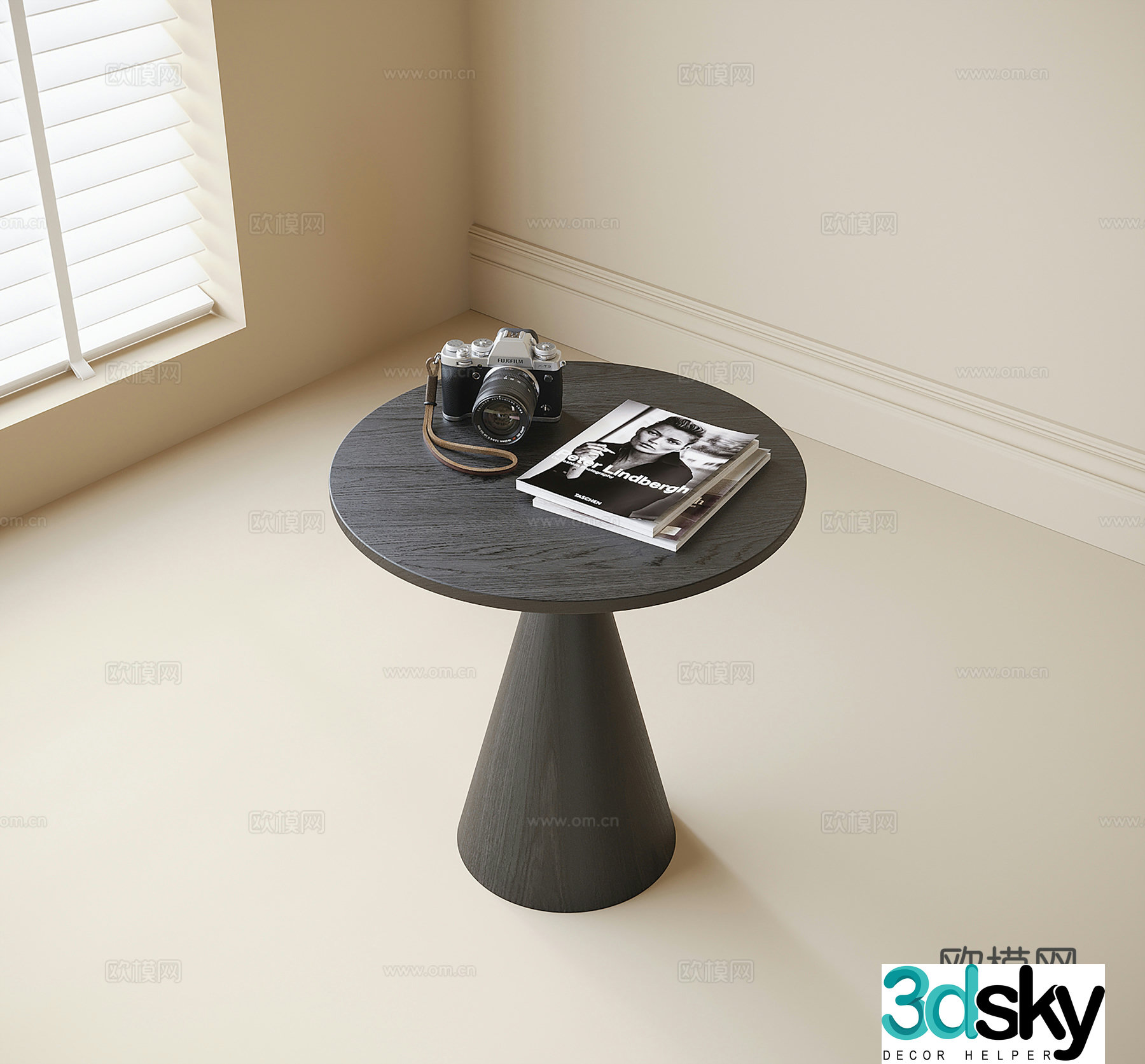 Modern round side faces side faces corner faces 3D model