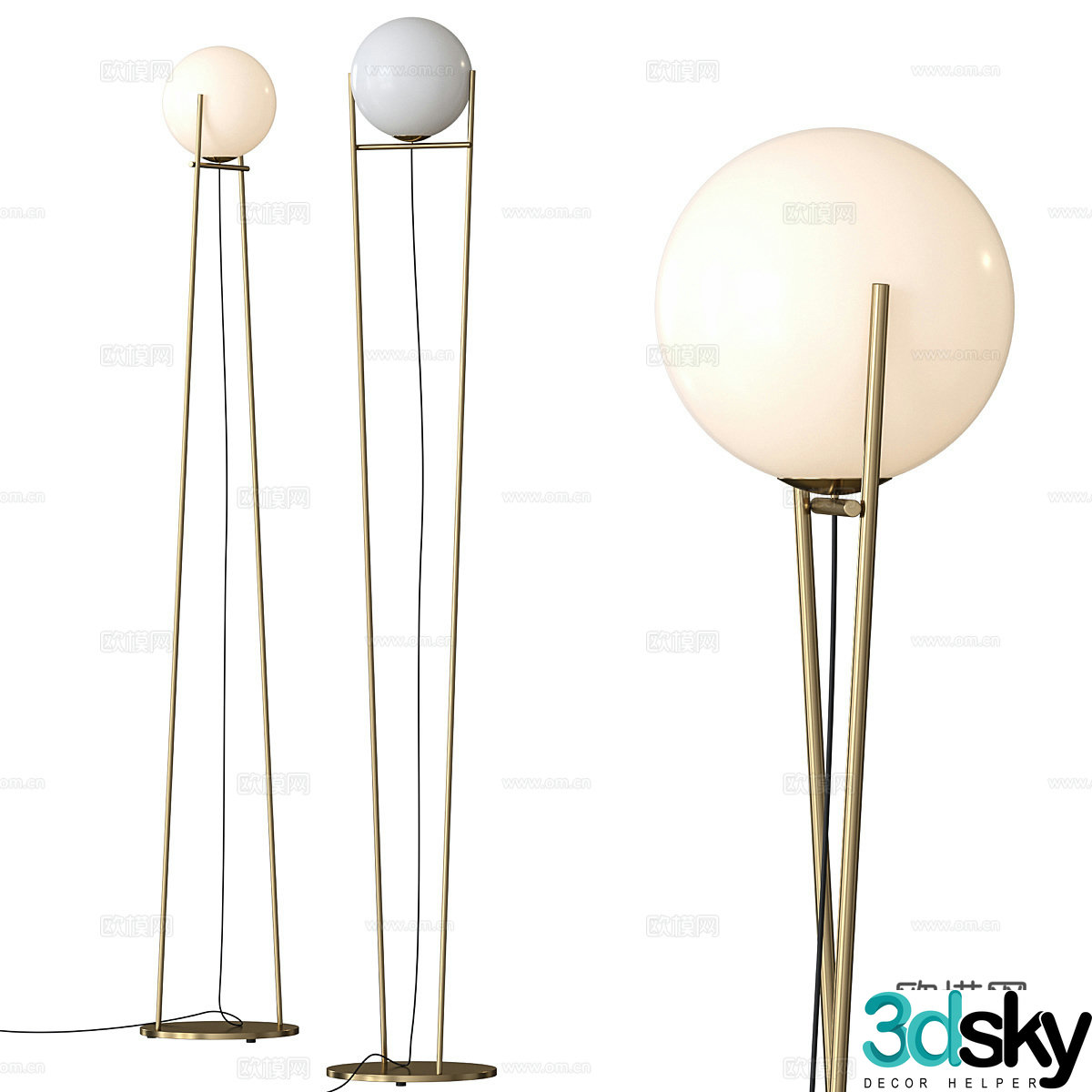 Ditre Italia Tondina Floor Lamp 3D Model
